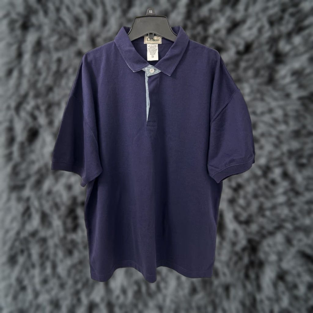 Vintage VINTAGE LL Bean Polo Shirt Mens L Large Purple Blue Rugby Short Sleeve Polo Shirt Mens L Purple Blue Rugby 90s Womens? Size US L / EU 52-54 / 3 - 1 Thumbnail