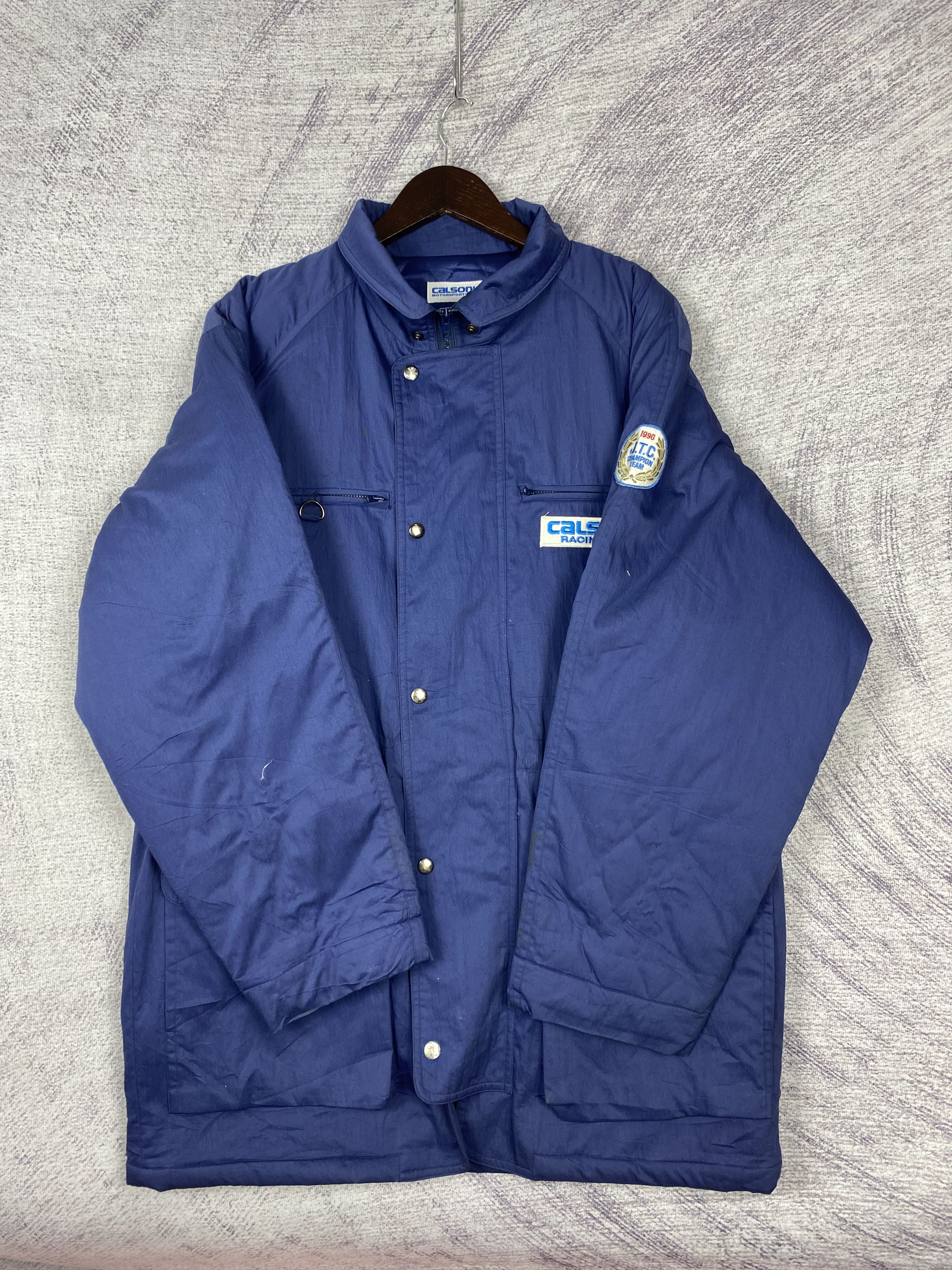 Japanese Brand Vintage Calsonic Racing Team Blue Workwear Jacket Size US L / EU 52-54 / 3 - 4 Thumbnail