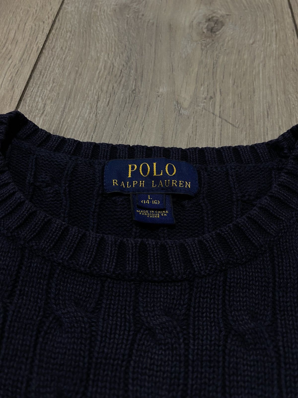 Polo Ralph Lauren Vintage Polo Ralph Lauren Cable Knit Sweater Blue Size: XS-S Size XS / US 0-2 / IT 36-38 - 3 Thumbnail