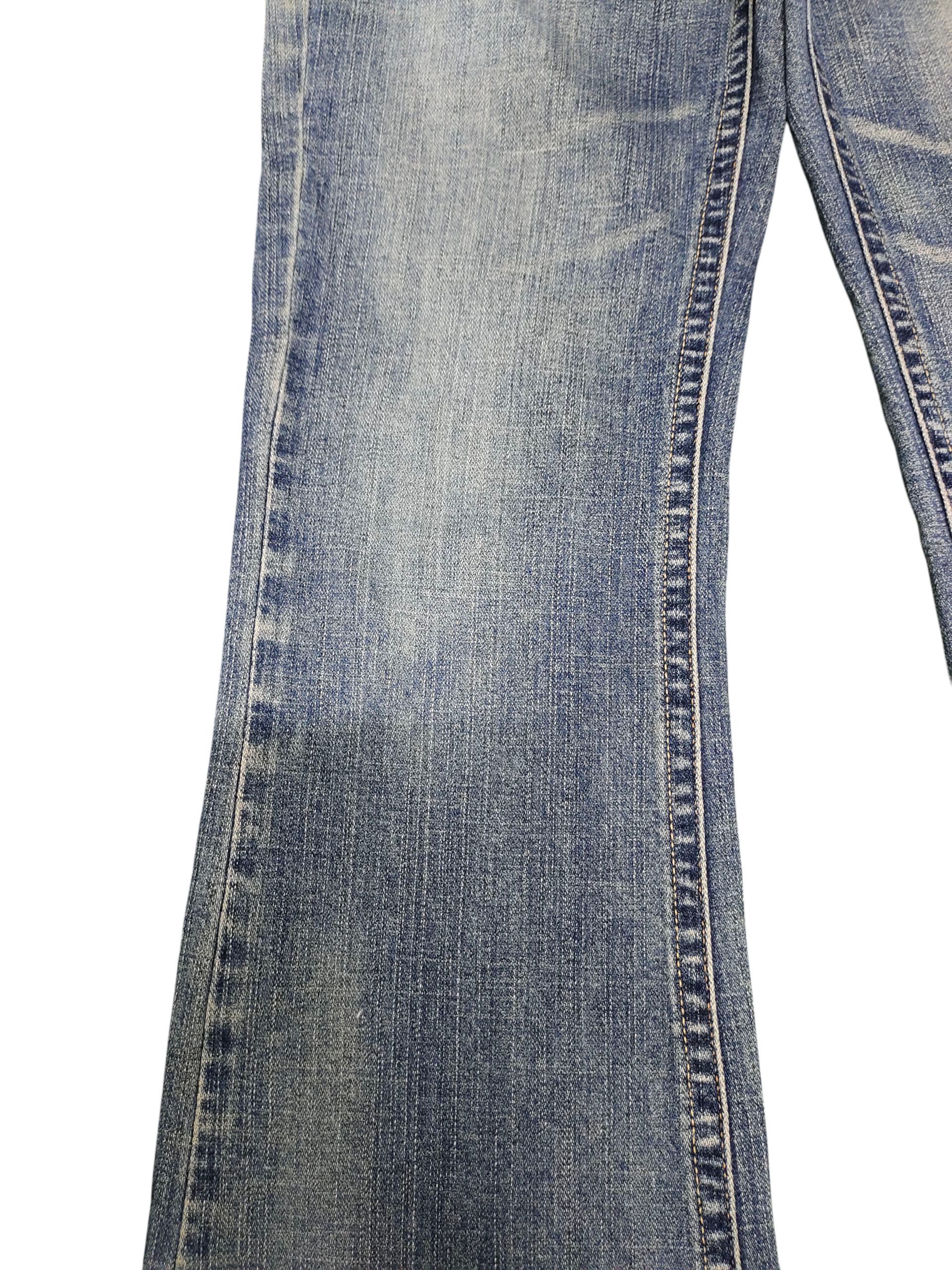 If Six Was Nine Flare Jeans C-Seventeen Clawmark Denim Bootcut Low Rise Size US 28 / EU 44 - 6 Thumbnail