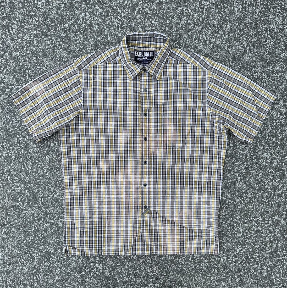 Ecko Unltd. × Vintage Vintage Y2K Ecko Unltd Plaid Button zip Skater Cybergoth Size US XL / EU 56 / 4 - 1 Thumbnail