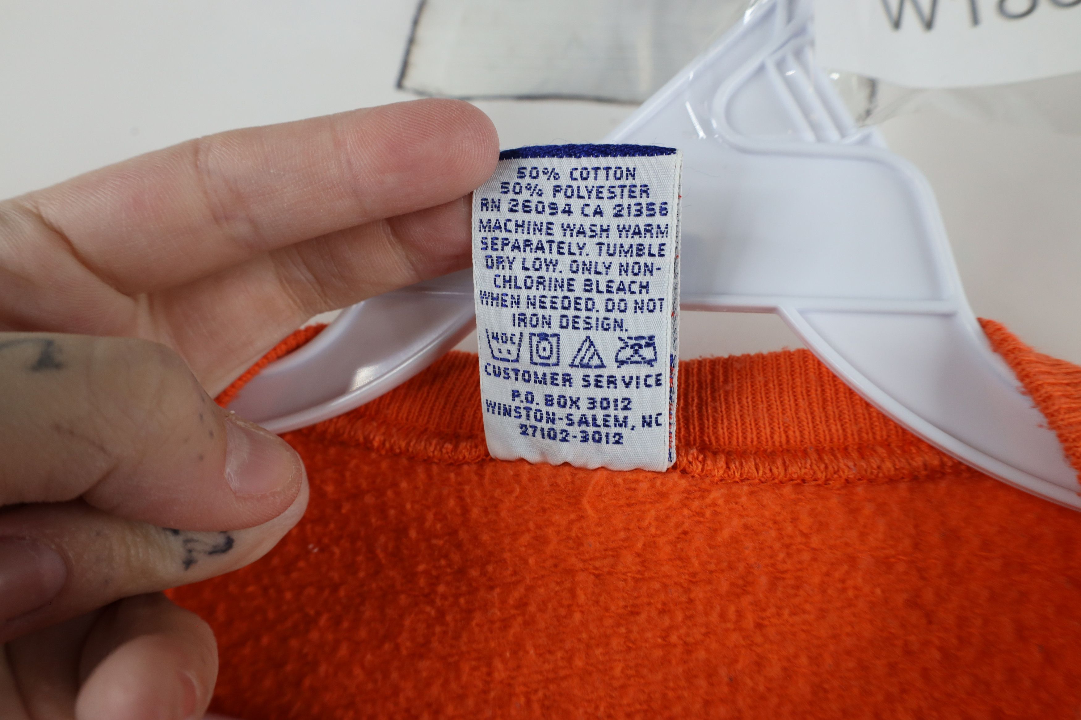Champion × Vintage Vintage 90s Champion Anderson University Sweatshirt Orange Size US M / EU 48-50 / 2 - 10 Thumbnail