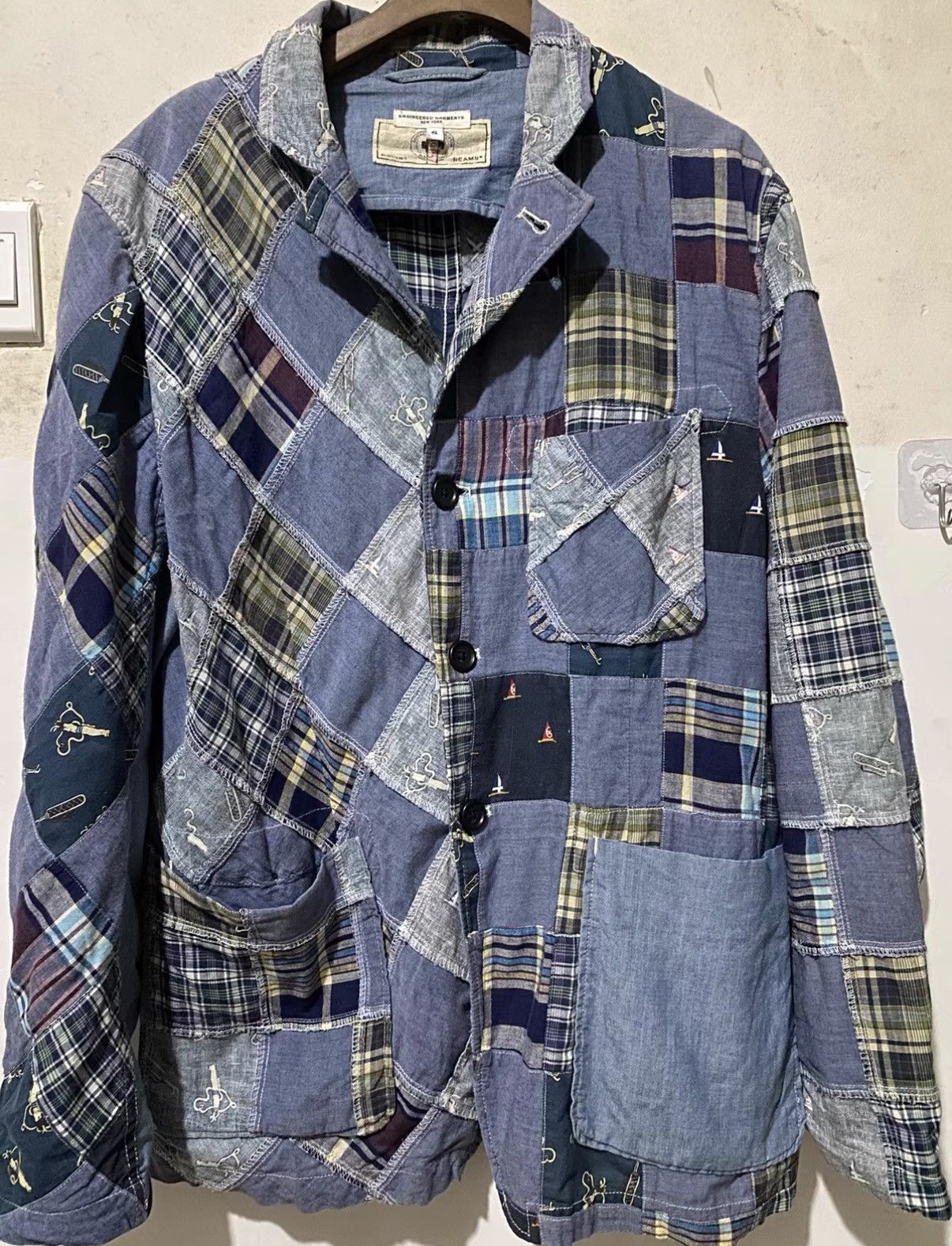 Engineered Garments Engineered Garments Daiki Patchwork Shirt Blazer J35 Size US S / EU 44-46 / 1 - 1 Thumbnail