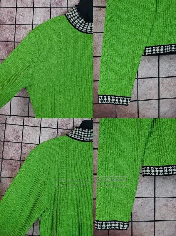 Dior Dior Green Wool-Blend Long Sleeve Top . Size M / US 6-8 / IT 42-44 - 6 Thumbnail