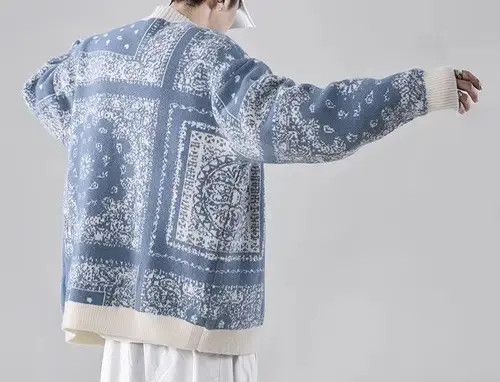 Japanese Brand New Collection Cool Bandana Cardigan Knitwear Spring Size US L / EU 52-54 / 3 - 3 Thumbnail