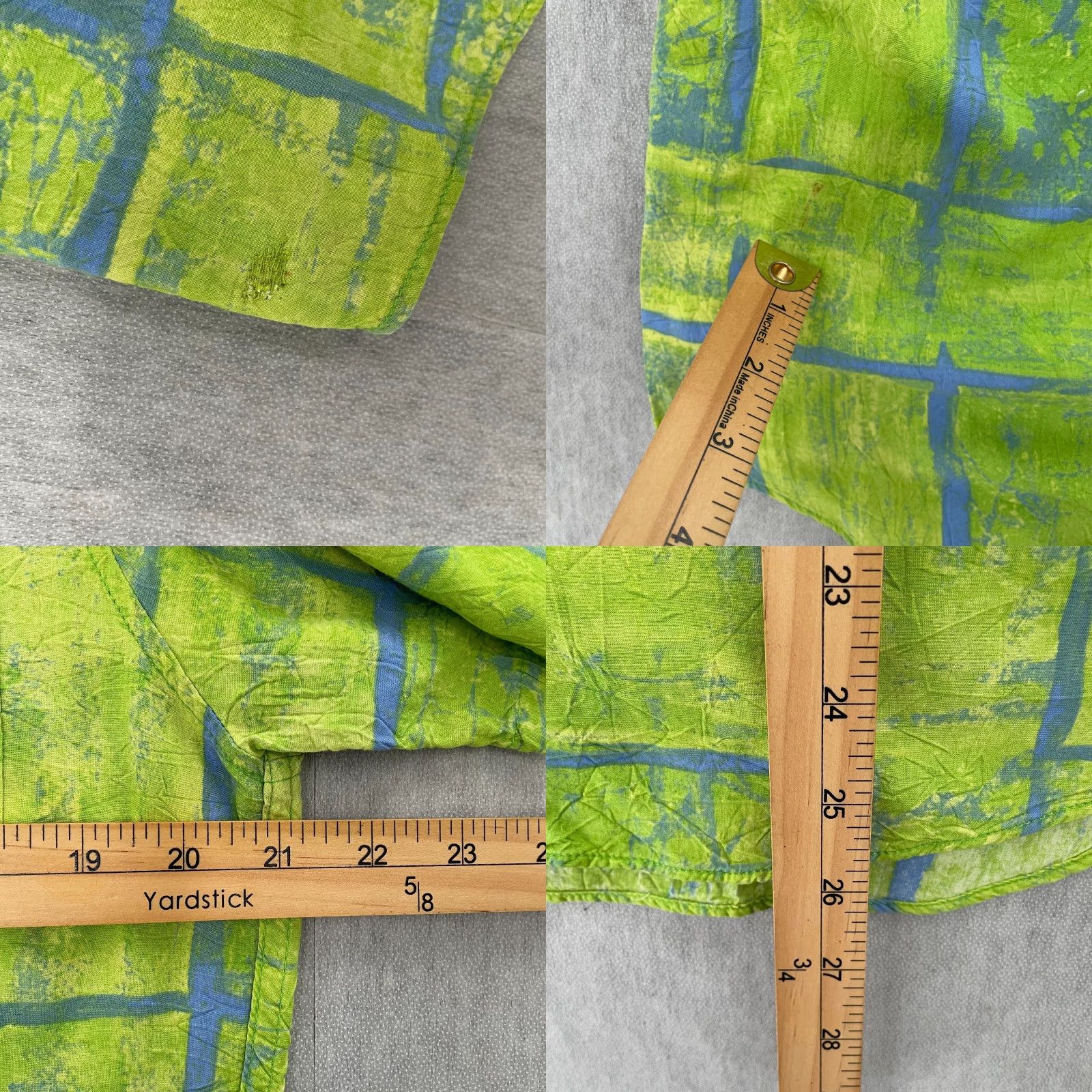 Jams World VINTAGE Jams World Hawaiian Button-Up Shirt Adult Medium Green Plaid Rayon Short Sleeve Mens Size US M / EU 48-50 / 2 - 8 Thumbnail