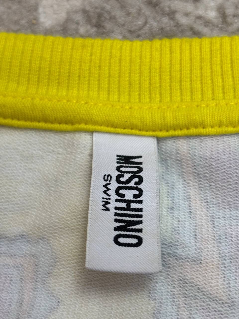 Moschino Moschino Swim Allover Graphic Logo Sweatshirt - Yellow/Multi Size US M / EU 48-50 / 2 - 8 Thumbnail