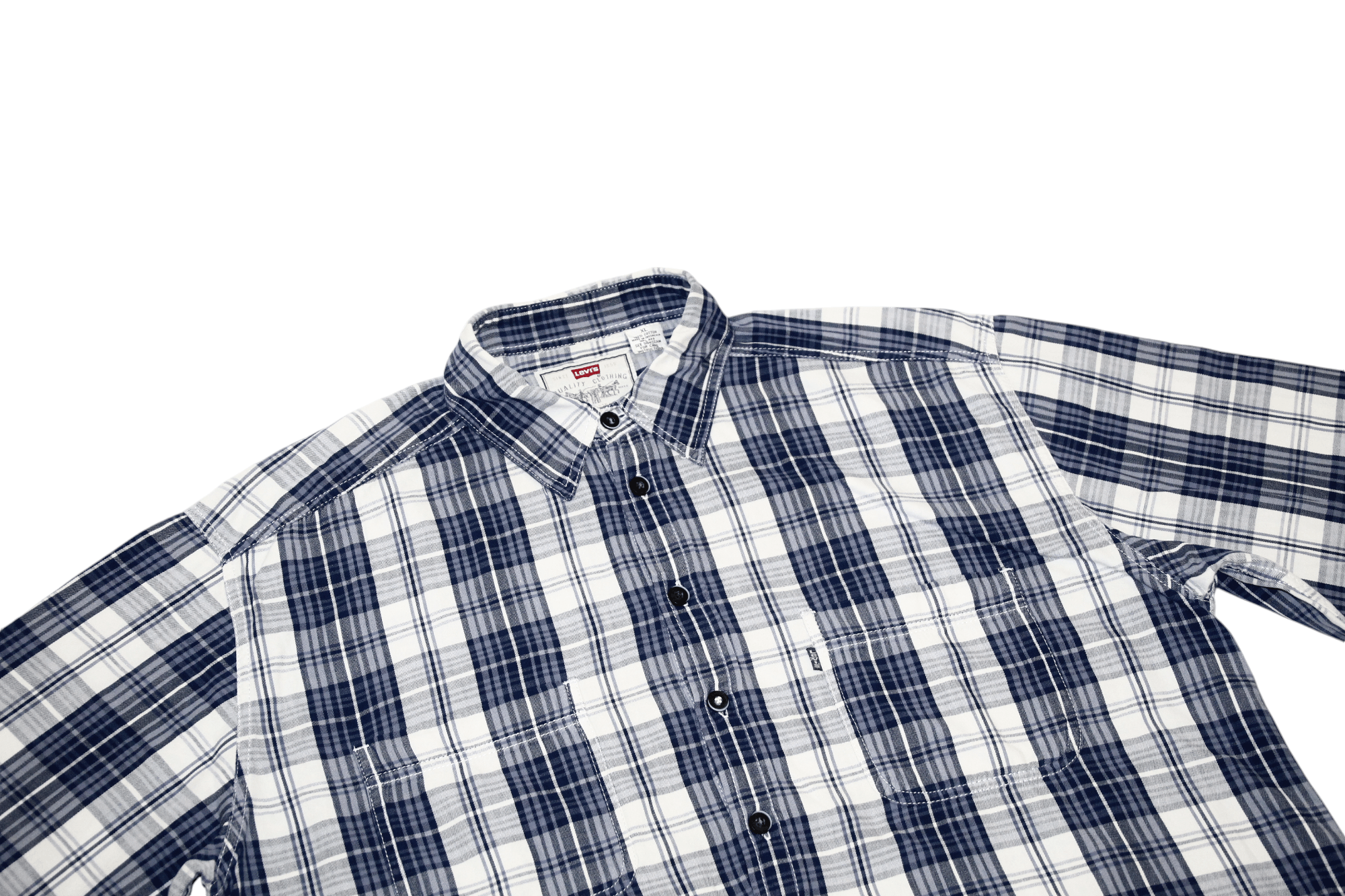 Levi's Vintage Clothing VTG 1997's Levi's Silver Tab Madras Flannel Popover Shirt Size US XL / EU 56 / 4 - 3 Thumbnail