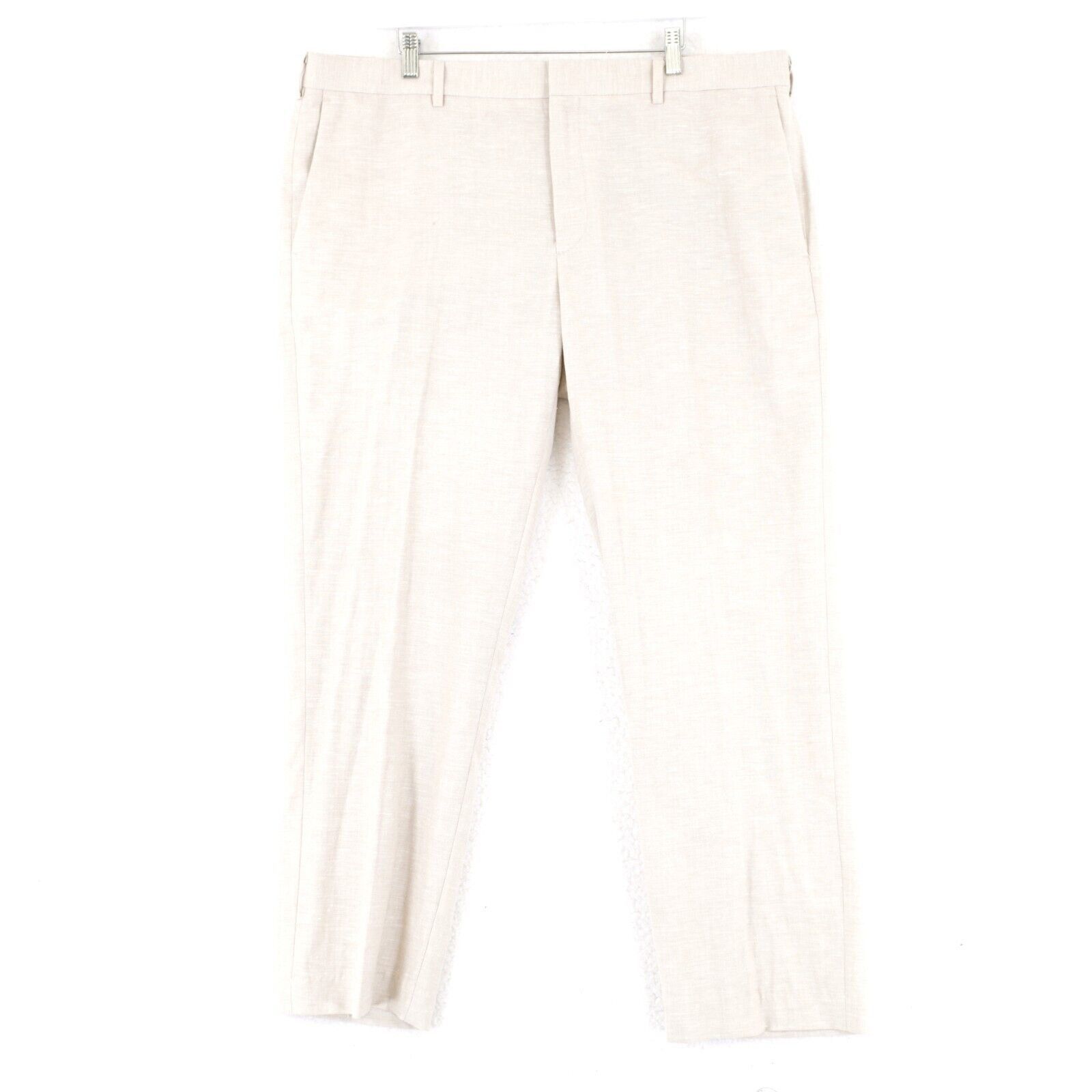 Cubavera Cubarvera Linen Blend Sand Tan 40/30 Dress Pants Flat Front Size 40R - 1 Thumbnail