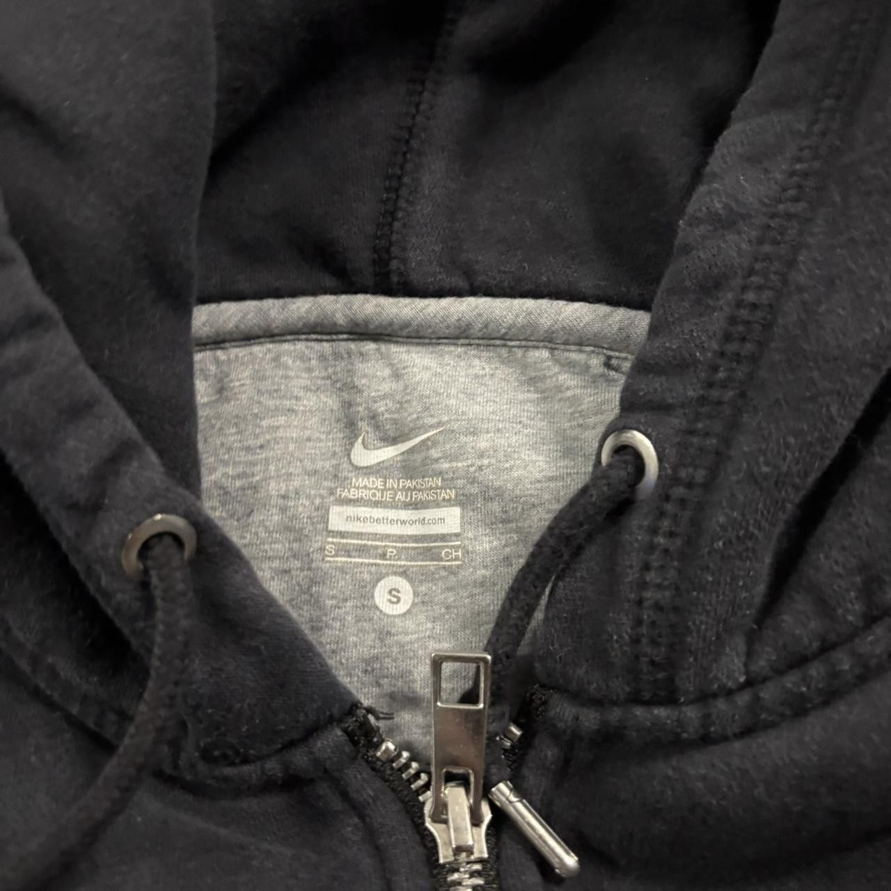 Nike Crazy Y2K/2000s Black Nike Swoosh Essential Zip Up Hoodie! Size S Size S / US 4 / IT 40 - 4 Thumbnail