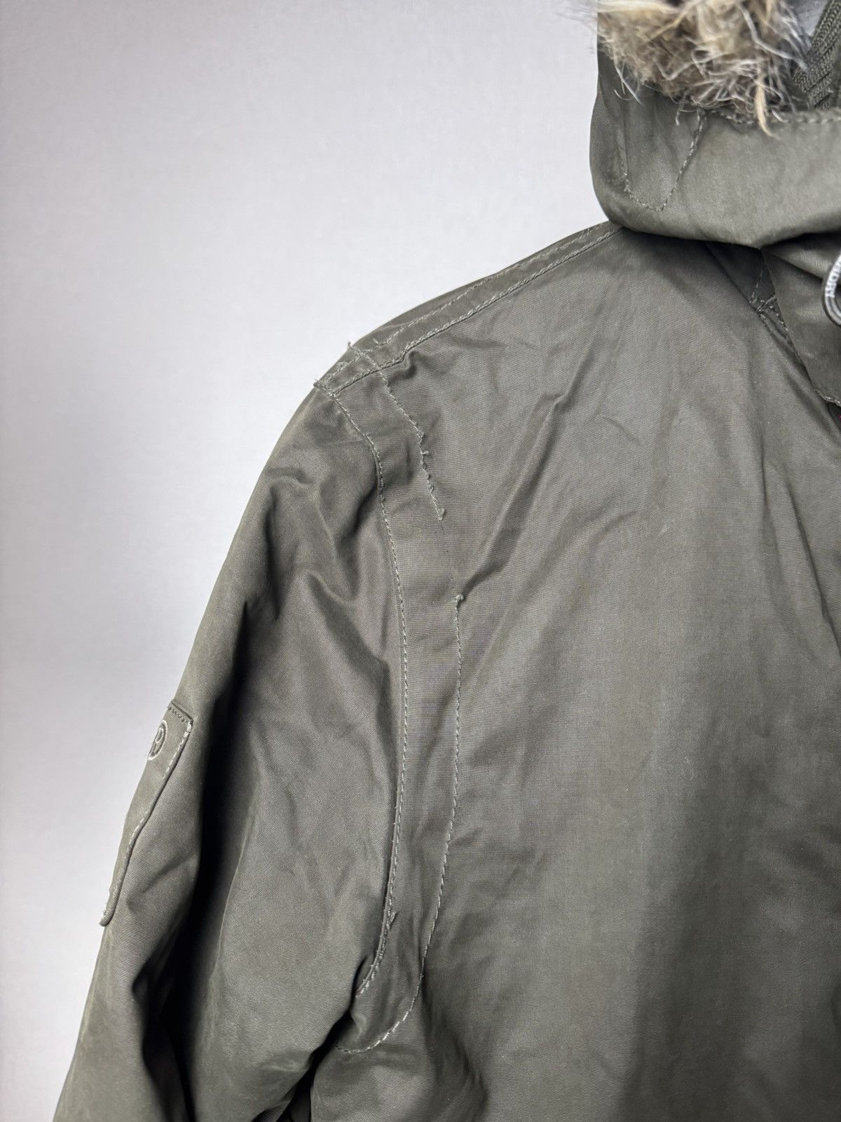 Japanese Brand Military Y2K doublezip fur hood jacket Alpha LGB Goa vibe Size US M / EU 48-50 / 2 - 6 Thumbnail