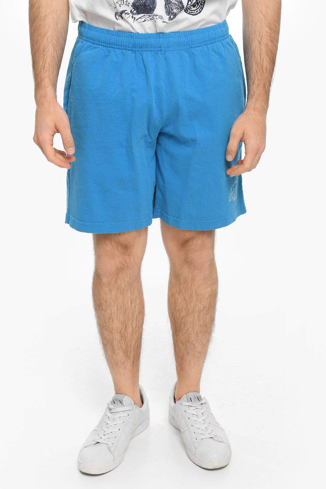 image of Sporty Rich Og1Mm0524 3 Pockets Cotton Short In Blue, Men's (Size 30)