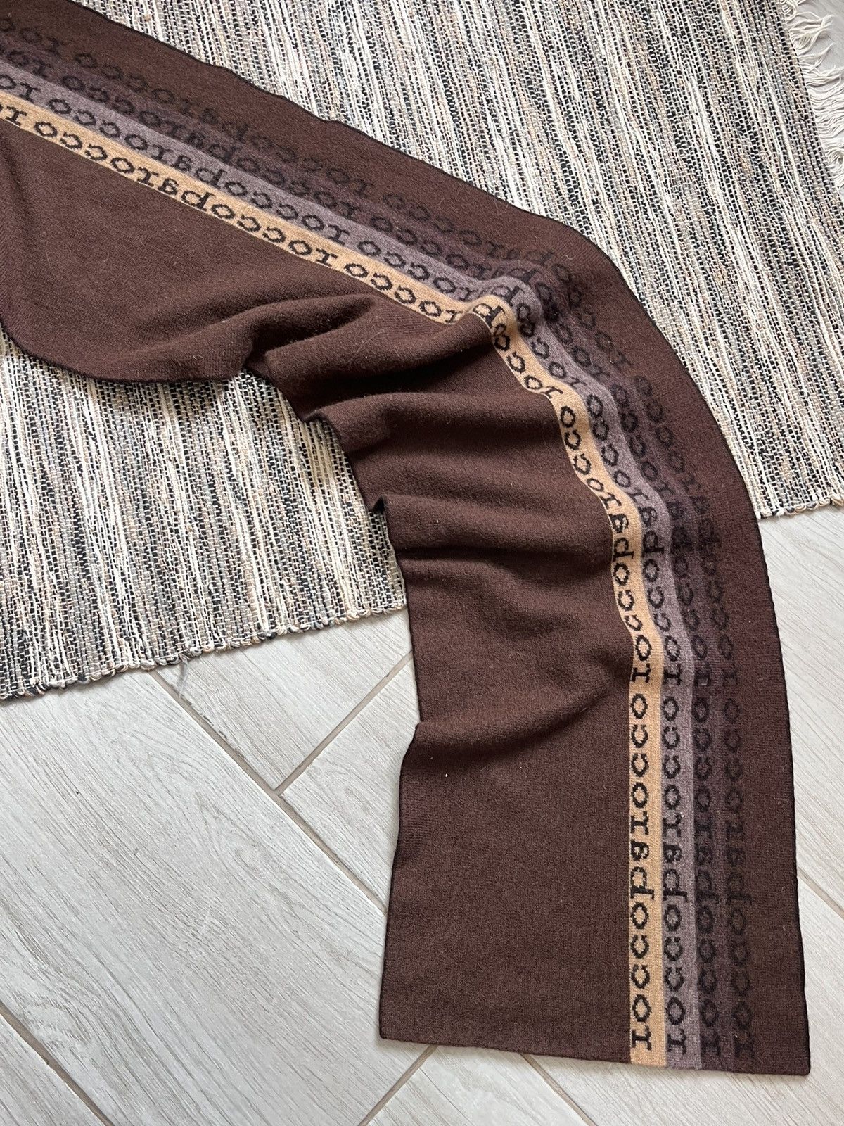 Other Roccobarocco Scarf Brown Monogram logo luxury minimalistic Size ONE SIZE - 9 Thumbnail