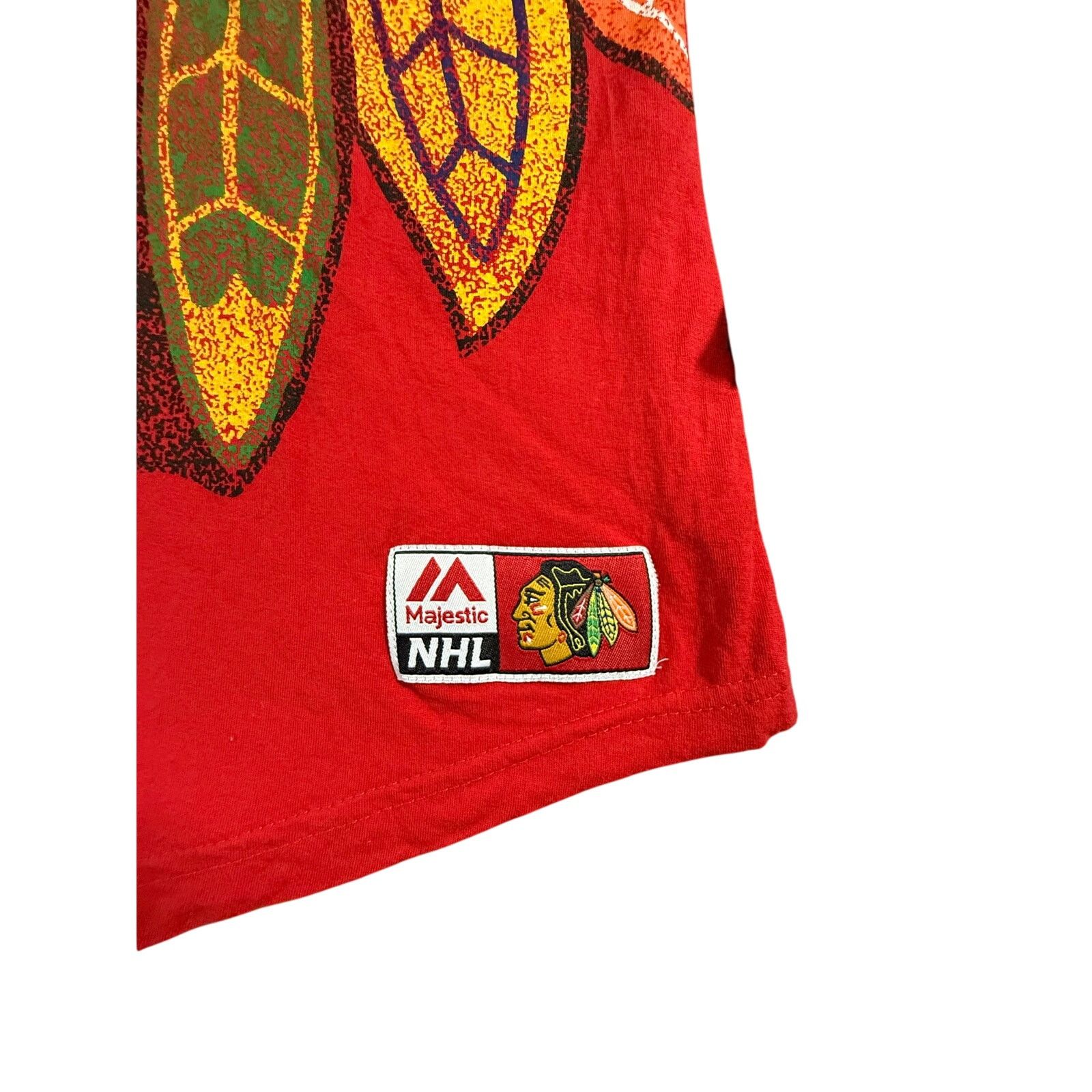 Majestic Chicago Blackhawks NHL Logo Women's Long Sleeve Shirt Size XS / US 0-2 / IT 36-38 - 6 Thumbnail