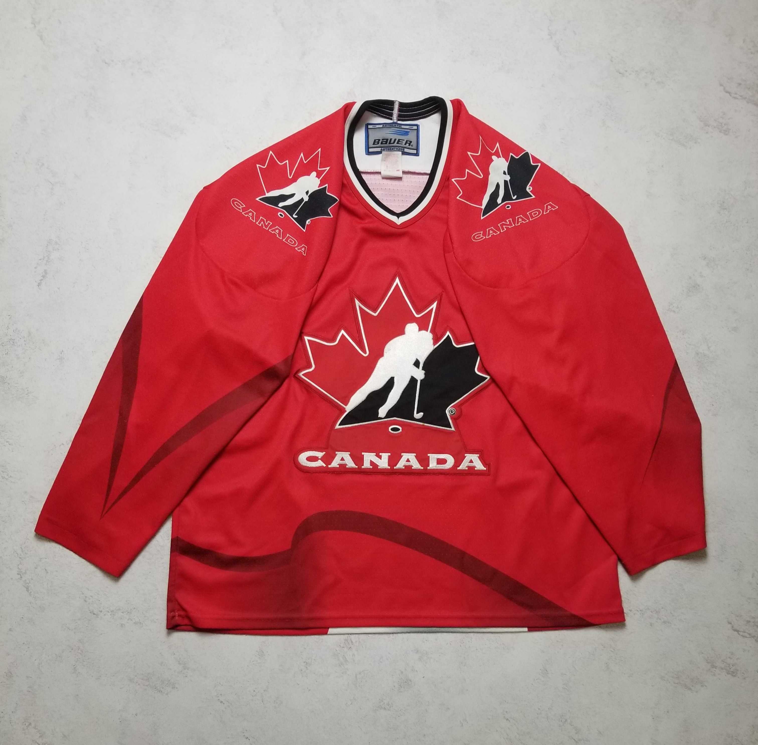 Other VTG 90 Olympic Team Canada Bauer AUTHENTIC Hockey #22 Jersey Size US L / EU 52-54 / 3 - 2 Thumbnail