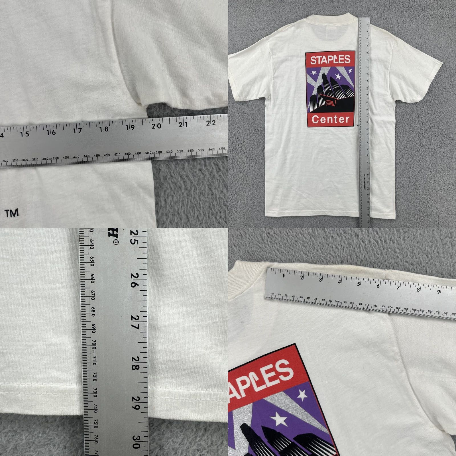 Hanes VINTAGE Hanes Beefy-T Large White T Shirt Los Angeles California Staples Center NWT Mens L White 90s California Sports Shirt Size US L / EU 52-54 / 3 - 9 Thumbnail
