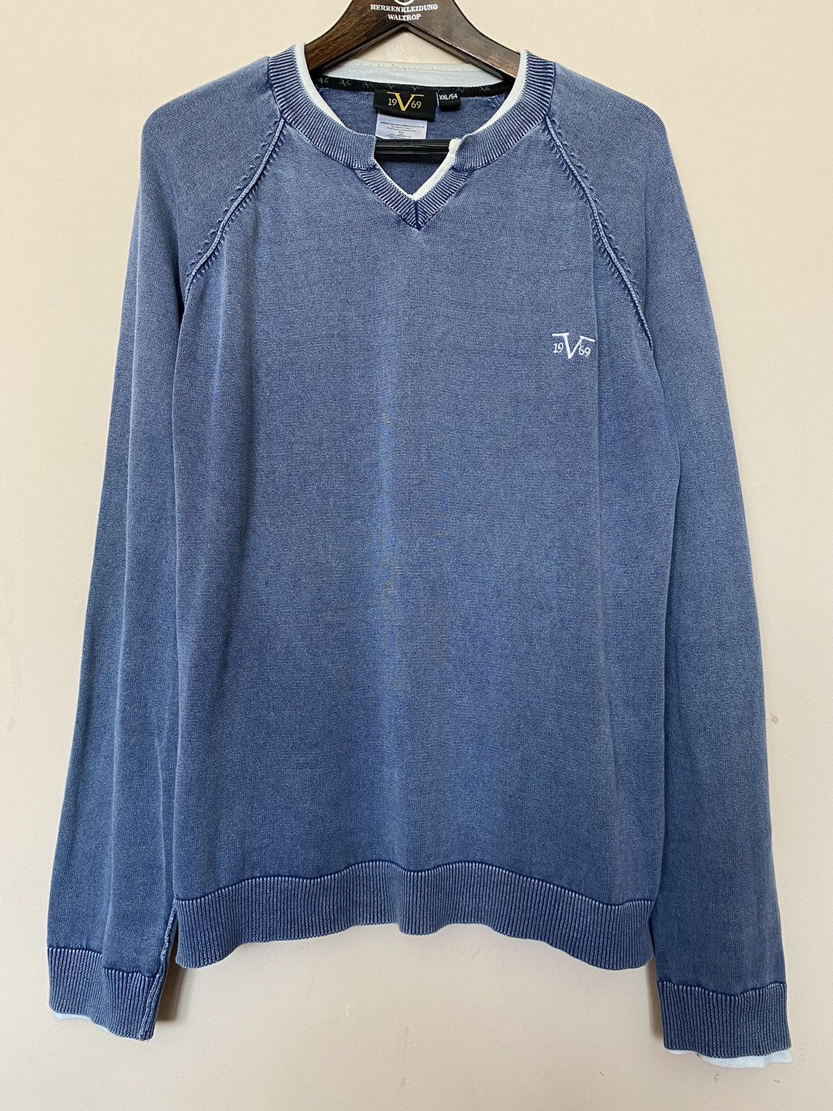 Versace 19V69 Versace Y2K 00s Mini Logo Vintage Long Sleeve Size US XL / EU 56 / 4 - 1 Thumbnail