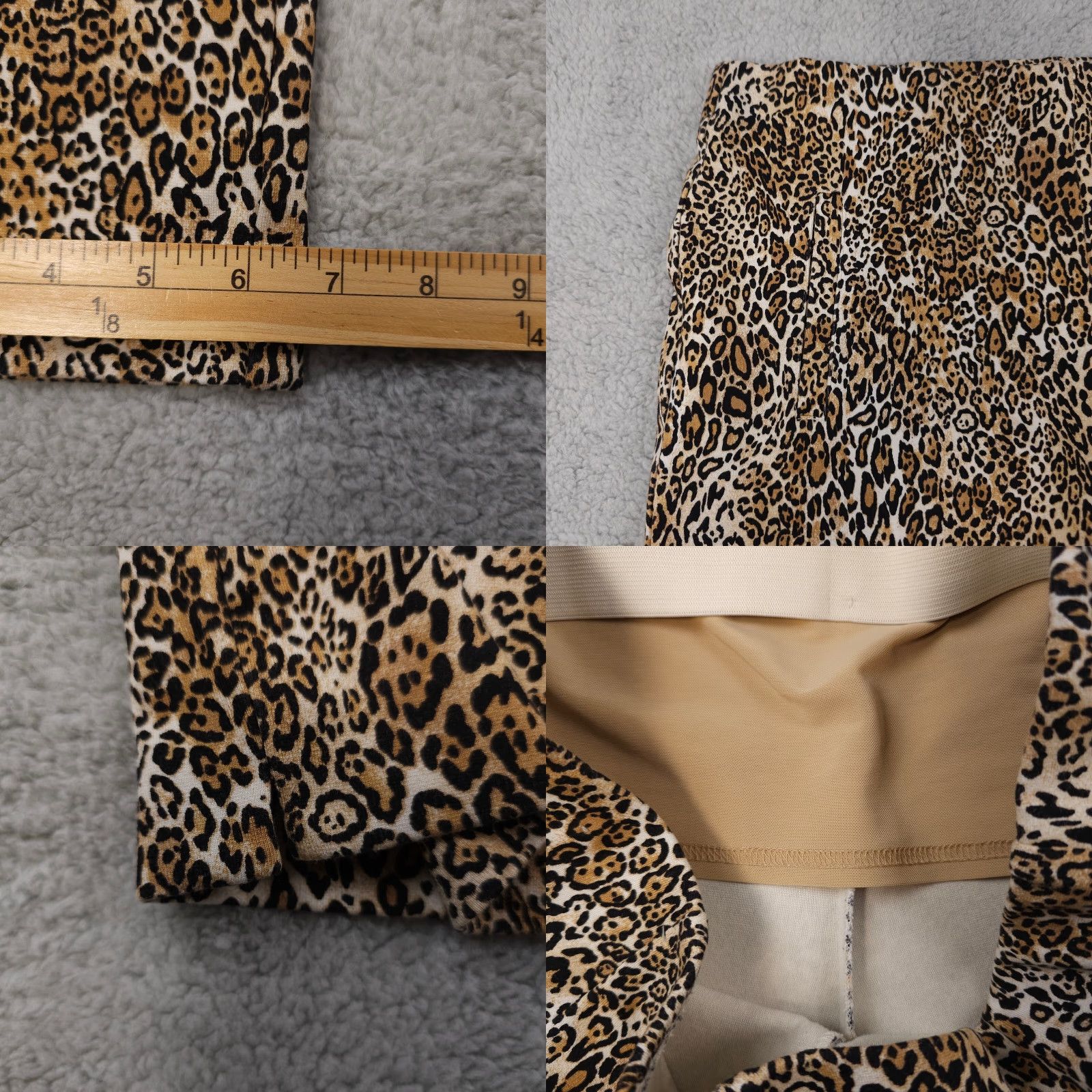 Vintage Chicos Pants Womens 1 US 8 Brown Cheetah Print So Slimming Juliet Ankle Pull On Size 30" / US 8 / IT 44 - 8 Thumbnail