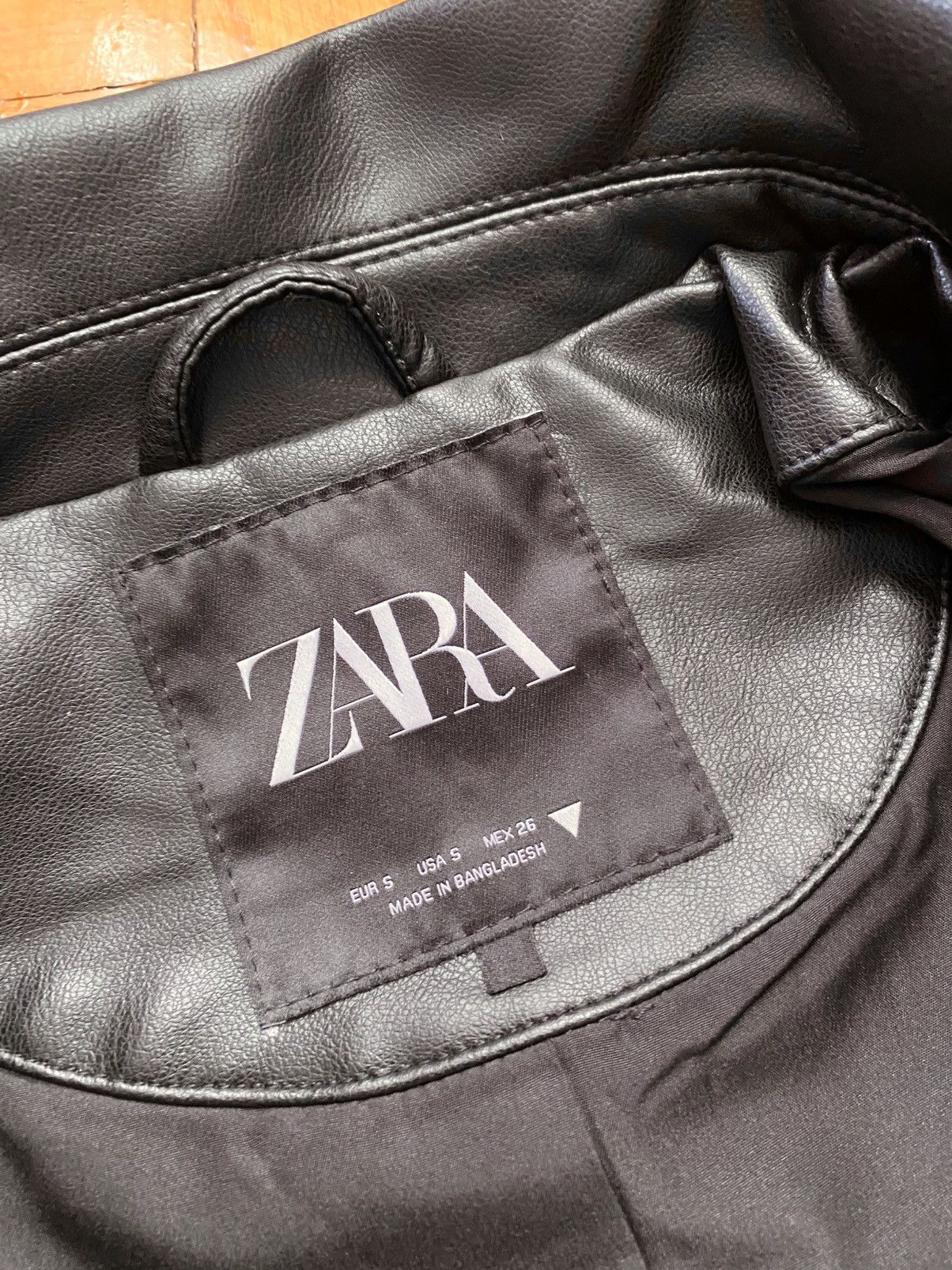 Designer × Japanese Brand Rick Owens Style Zara Leather Jacket Size US S / EU 44-46 / 1 - 10 Thumbnail