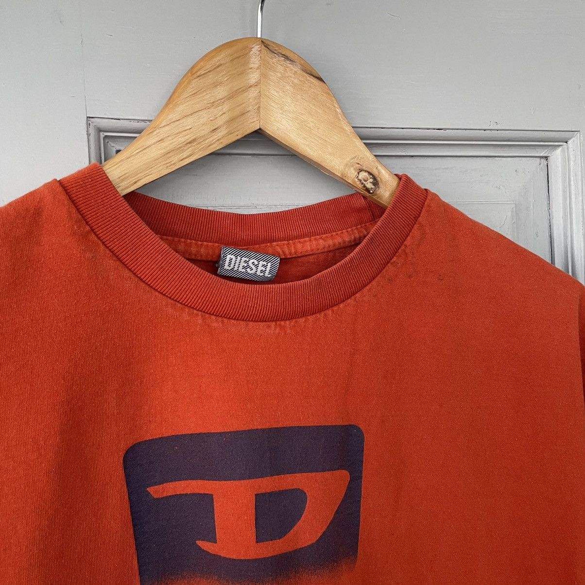 Diesel × Vintage Diesel Vintage l T-shirt Big Double logo Orange Size XL Y2K Size US XL / EU 56 / 4 - 11 Thumbnail