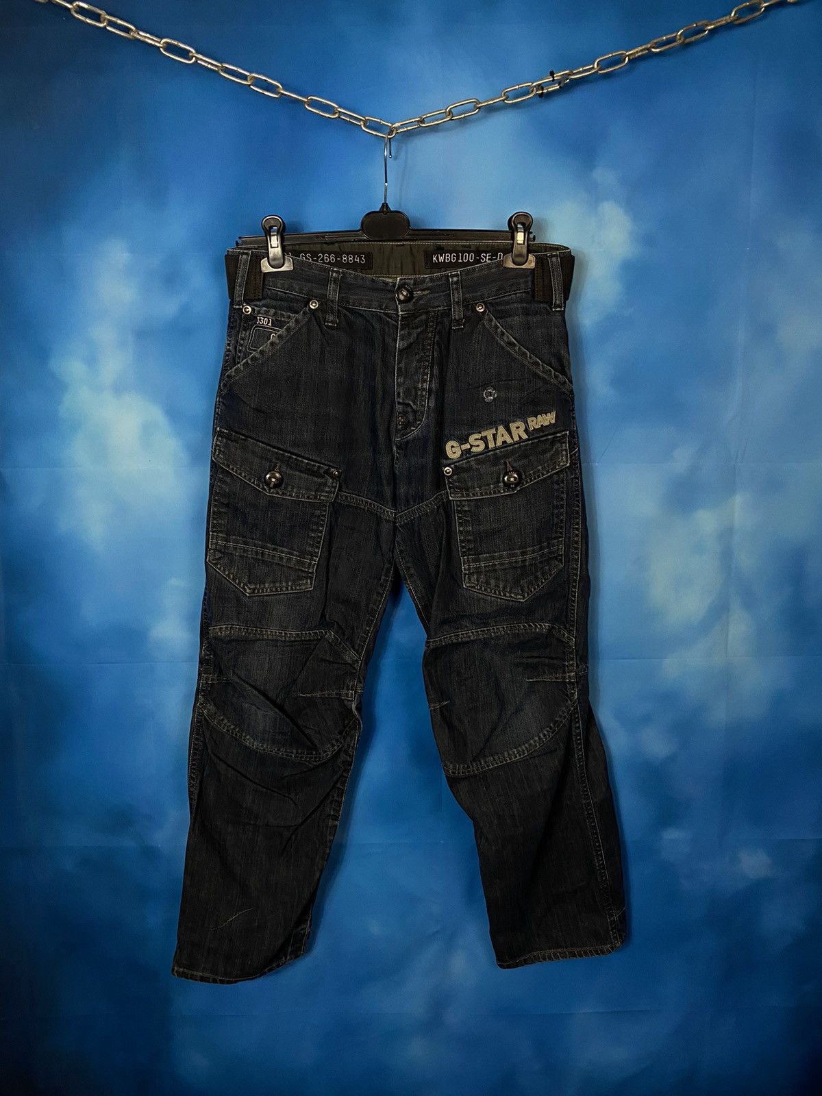 G-Star Rare❗️G-star 3301 vintage embroidered logo jeans S size Size US 31 - 1 Thumbnail