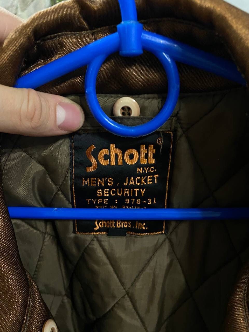 Schott Vintage Schott Brown Security Jacket Made in USA Size L Size US L / EU 52-54 / 3 - 6 Thumbnail