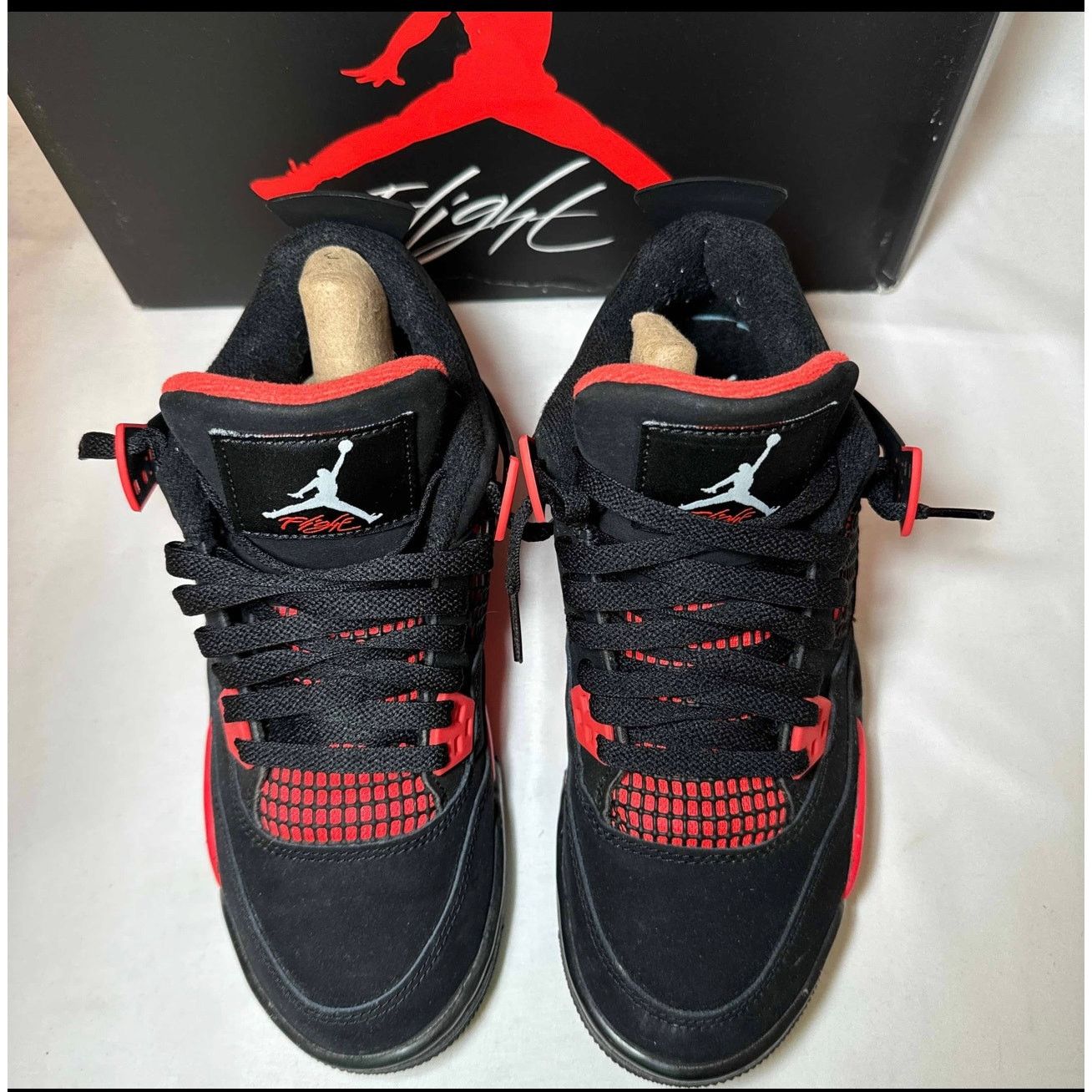 Jordan Brand × Nike Size 5.5 Nike Air Jordan 4 Retro GS Red Thunder Men's Shoes Size US 5.5 / EU 38 - 4 Thumbnail