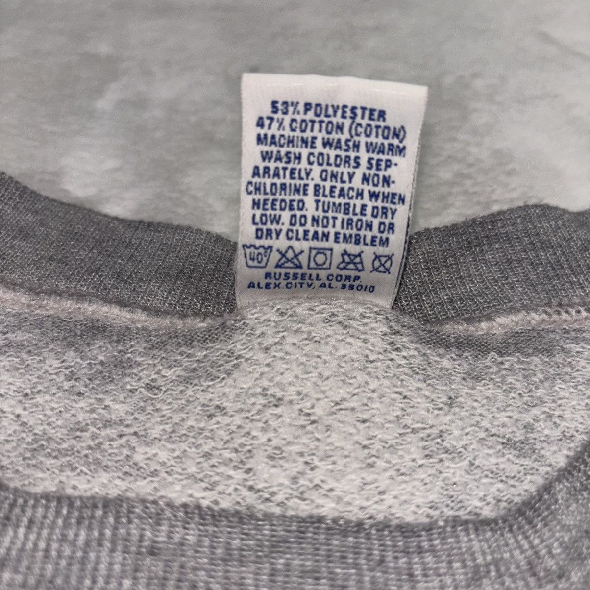 Russell Athletic Vintage Blank Crewneck Medium Russell 90s Distressed Grey Size US M / EU 48-50 / 2 - 12 Thumbnail