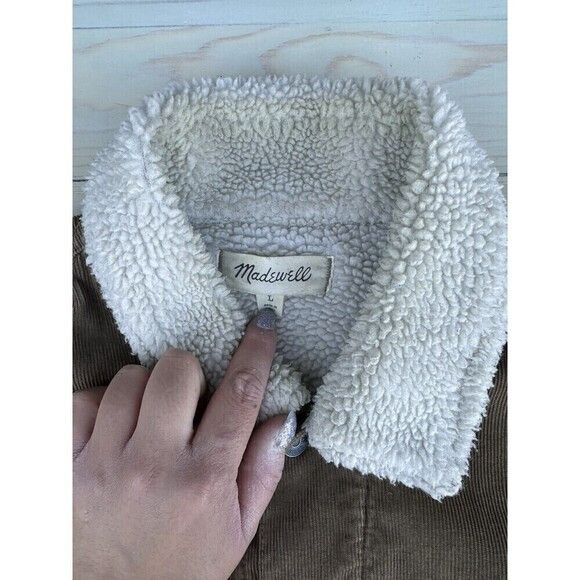 Madewell × Vintage VTG Madewell Men’s Beige Sherpa Trucker Jacket L Size US L / EU 52-54 / 3 - 2 Thumbnail