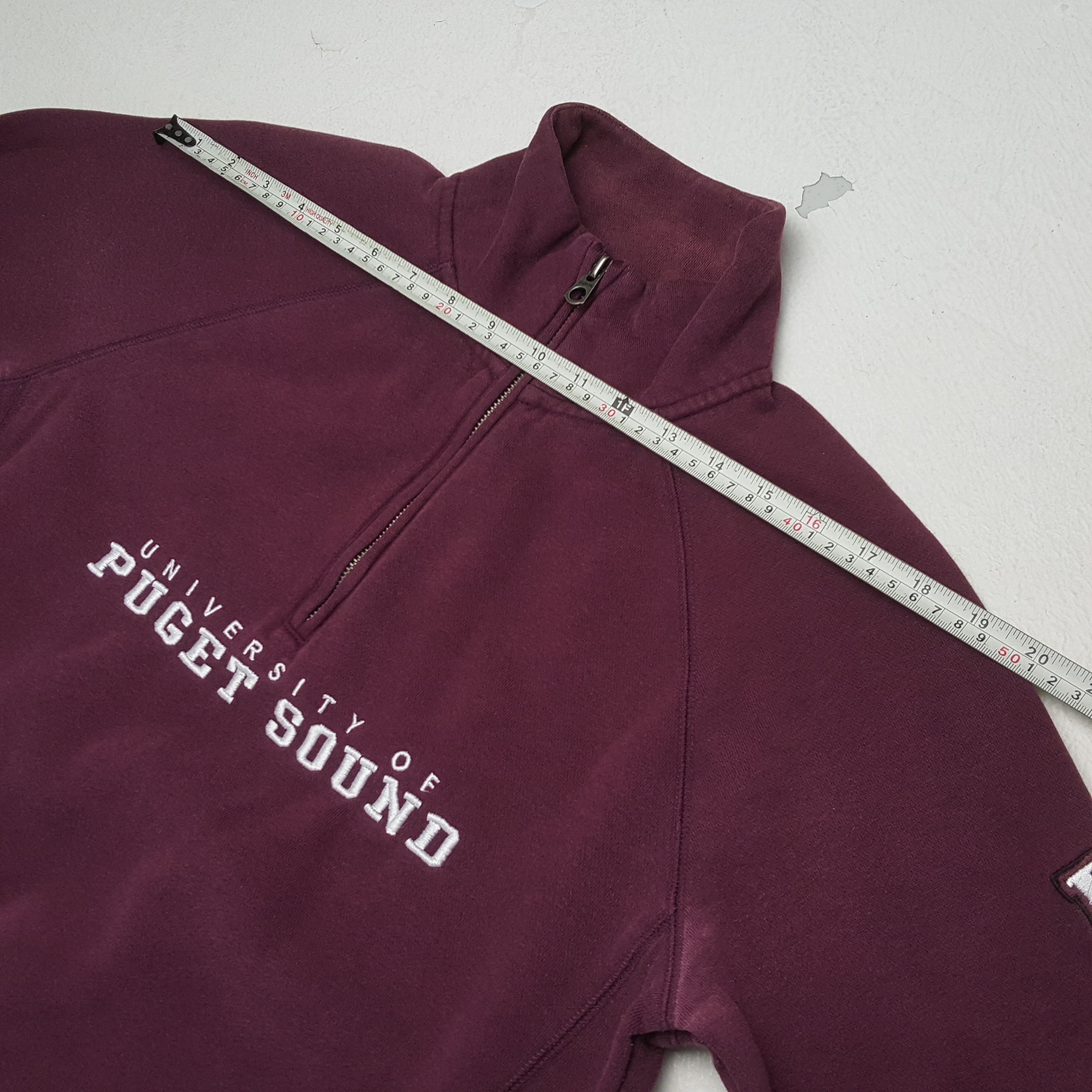 Vintage UNIVERSITY OF PUGET SOUND Half Zipper Sweatshirt c270n20 Size US S / EU 44-46 / 1 - 4 Thumbnail