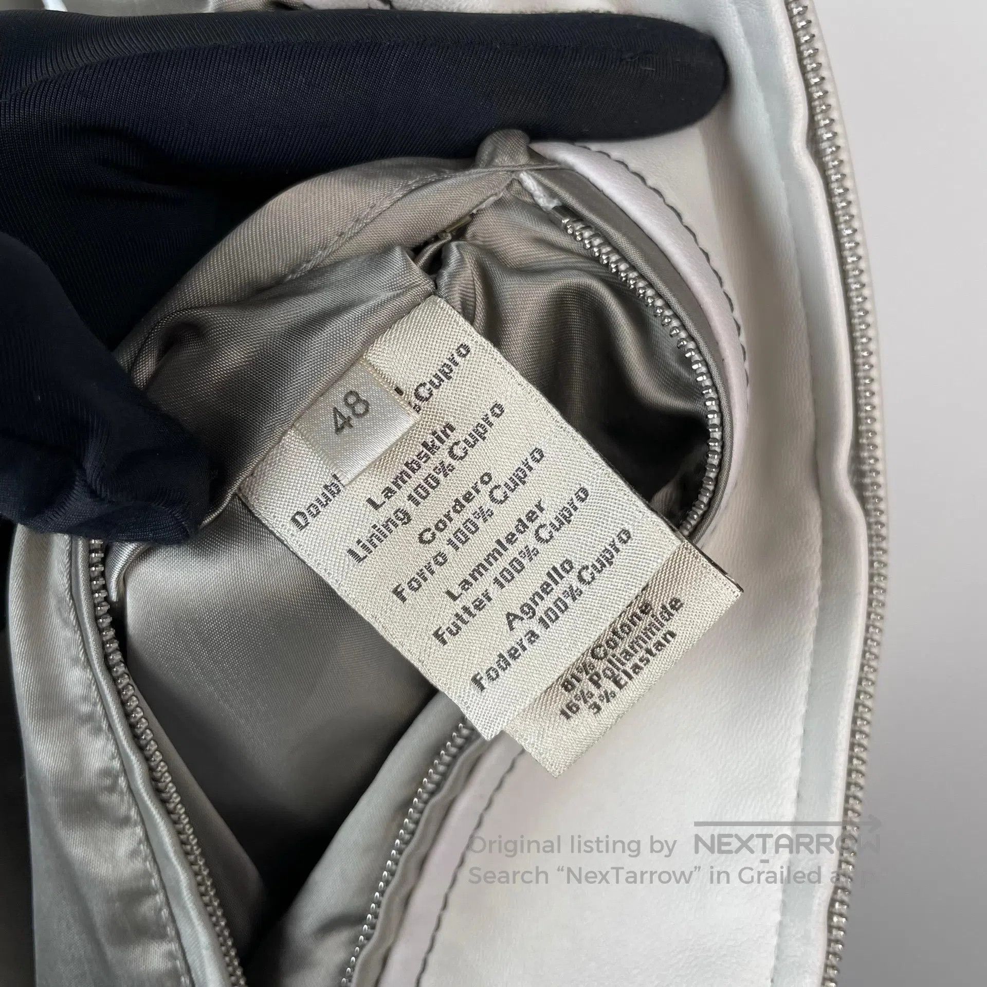 Hermes Hermes White large H pig nose lamb leather pilot jacket| Size US M / EU 48-50 / 2 - 7 Thumbnail