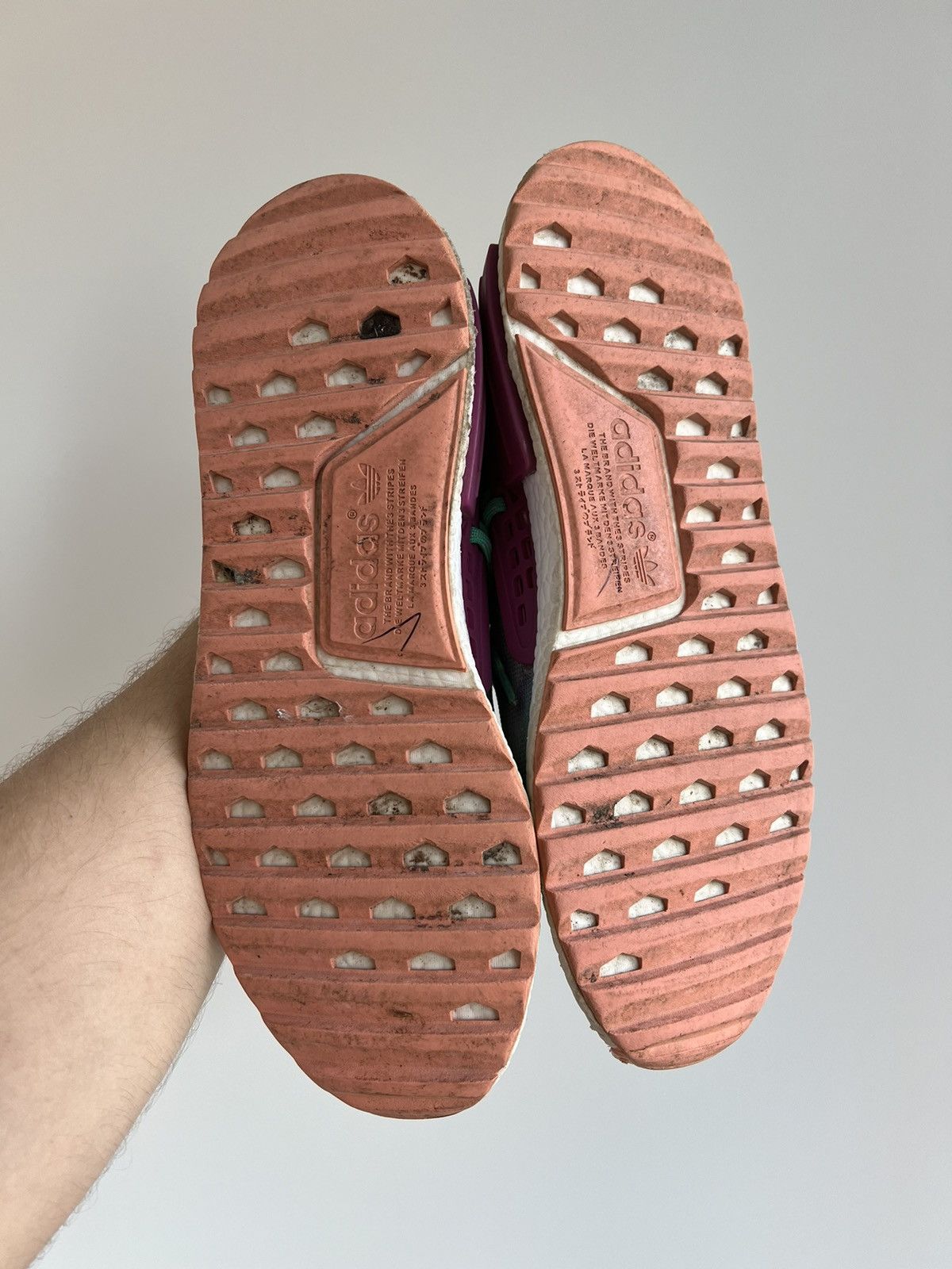 Adidas × Pharrell Pharrell Adidas NMD Human Race Trail Holi Festival Sneakers Size US 12 / EU 45 - 9 Thumbnail