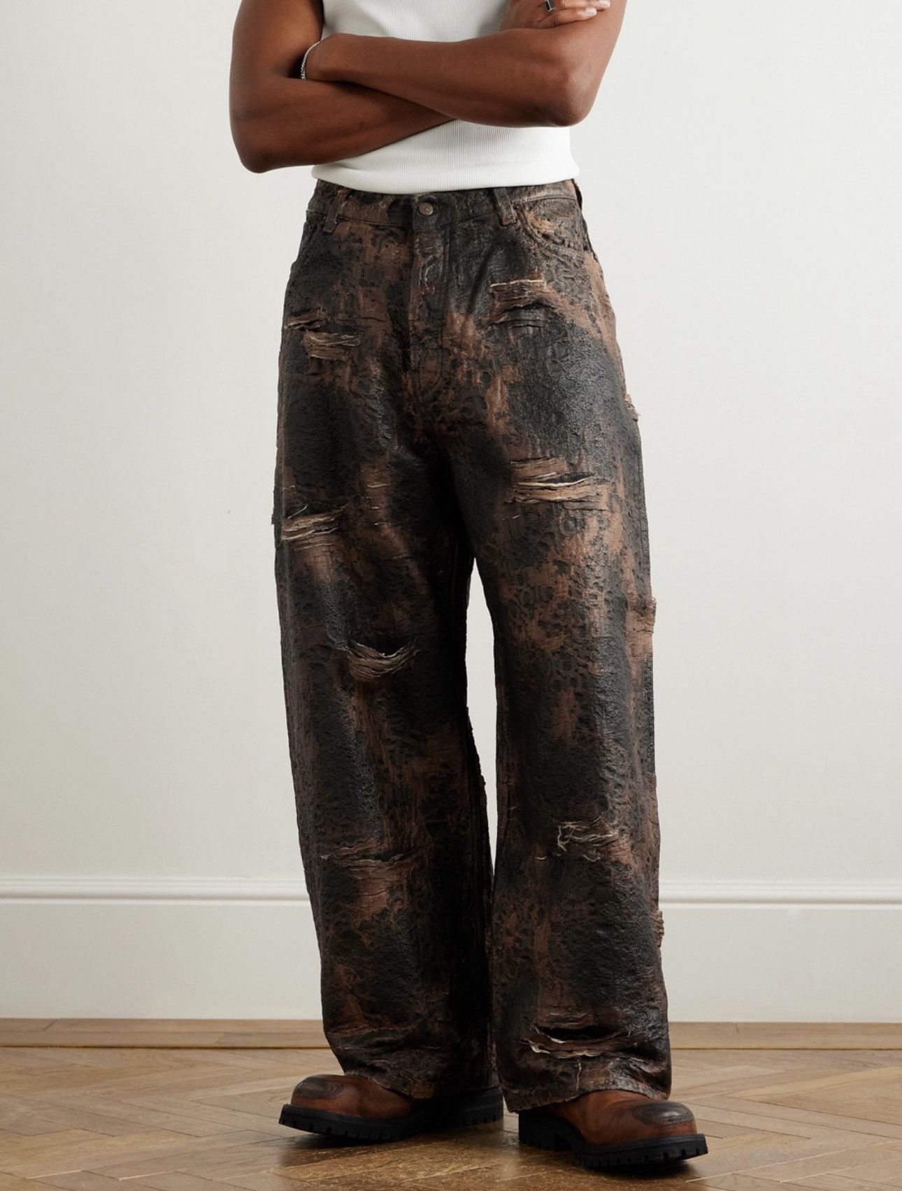 Acne Studios Acne Studios Distressed Monogram Jeans Size US 32 / EU 48 - 1 Thumbnail