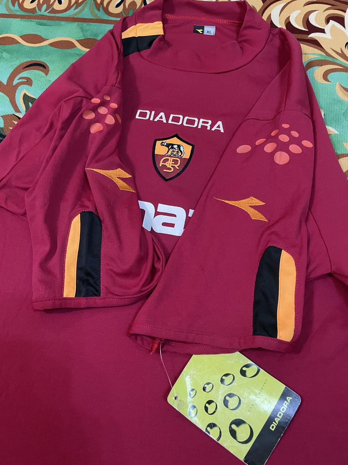 Vintage Super Rare Vintage As Roma 2003/2004 Jersey With Tag Size US XL / EU 56 / 4 - 7 Thumbnail