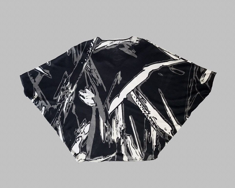 Emilio Pucci Emilio Pucci Womens Poncho Top Batwing Sleeve Blend Abstract Size L / US 10 / IT 46 - 5 Thumbnail