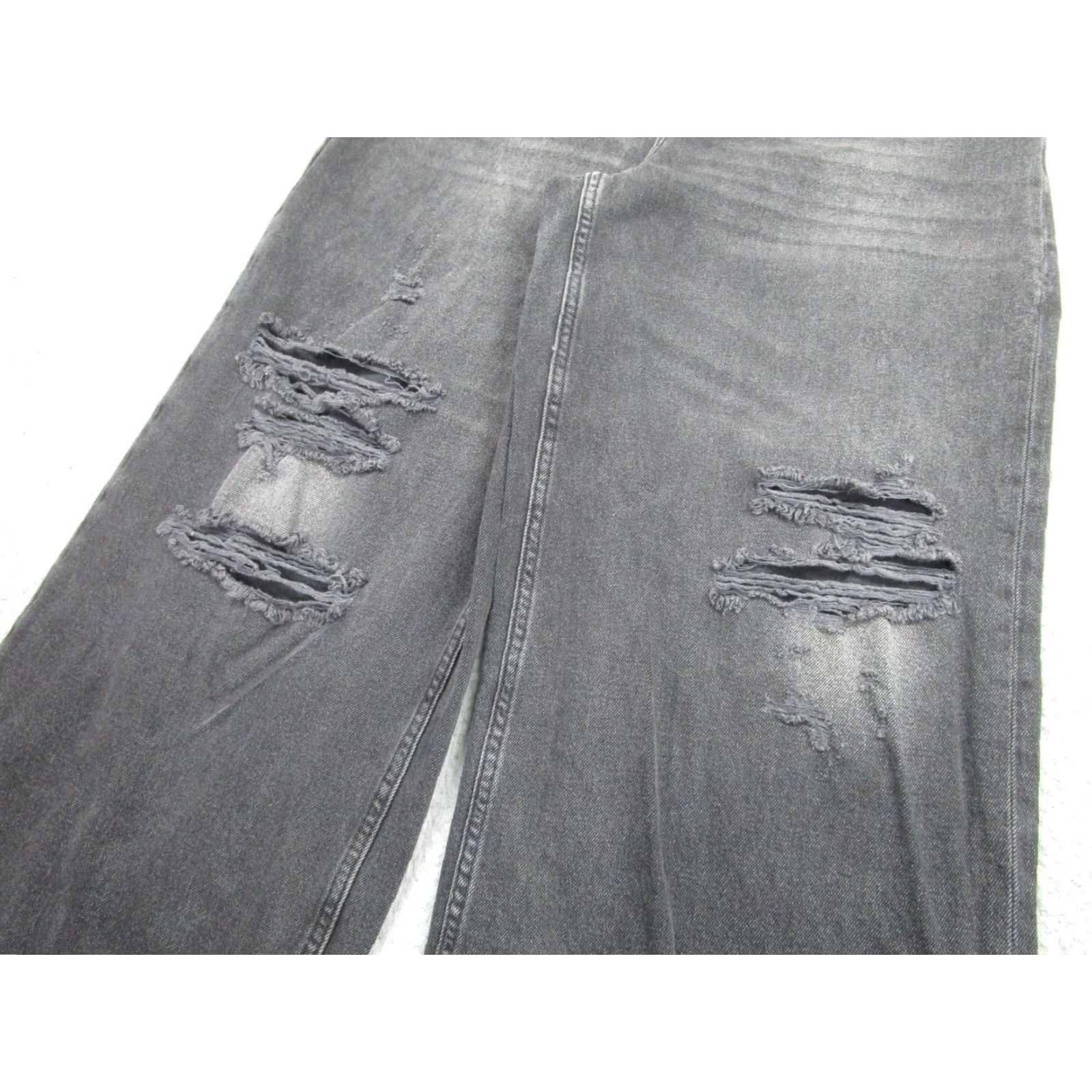 Bdg BDG Skater Baggy Jeans Womens 31x30 Black Wide-Leg Y2K 90s Grunge Skatewear Distressed Size 24" / US 00 / IT 34 - 3 Thumbnail