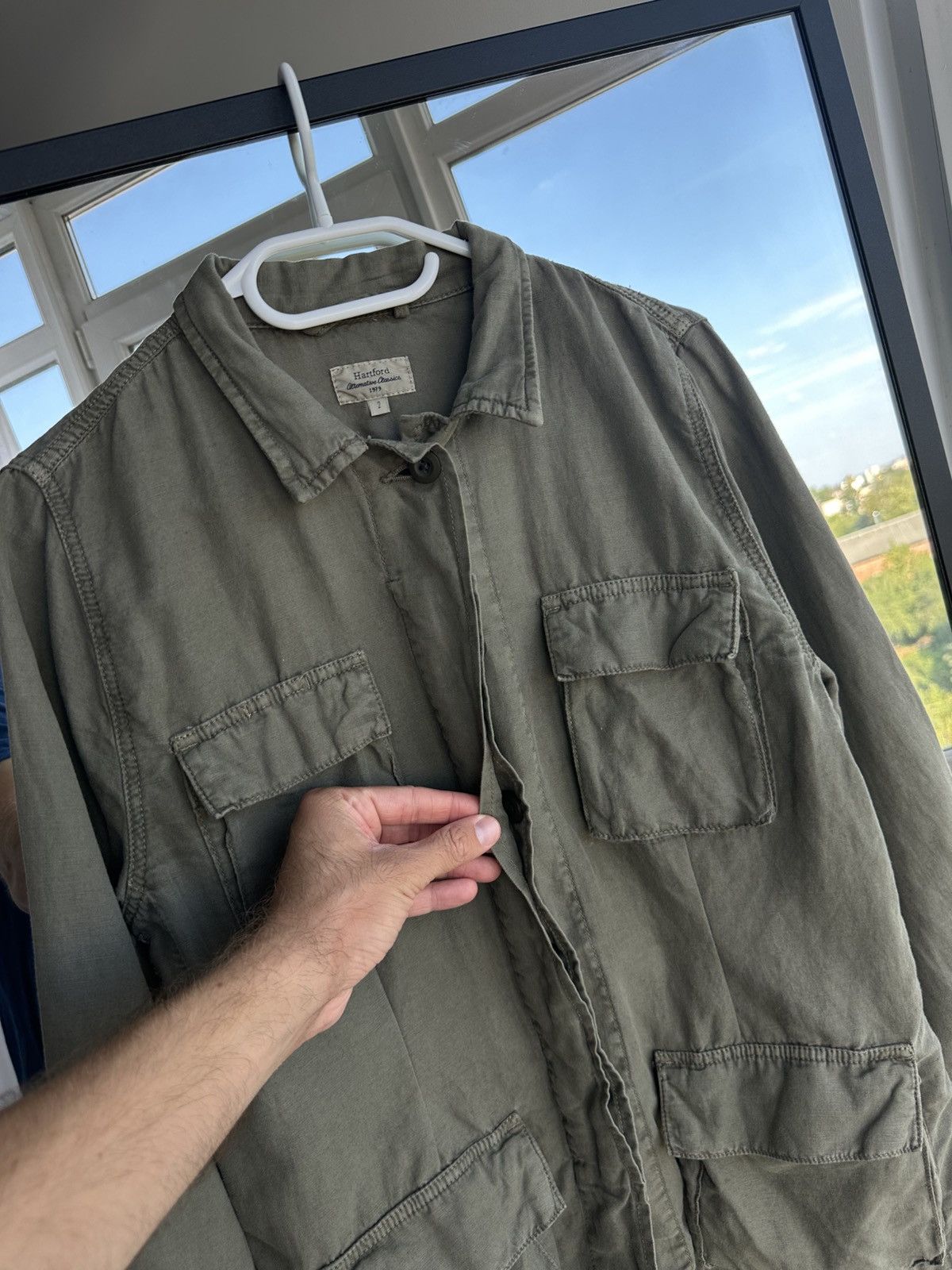 Hartford Hartford Utility Linen Khaki Military Men’s Jacket Sz M Size US M / EU 48-50 / 2 - 7 Thumbnail