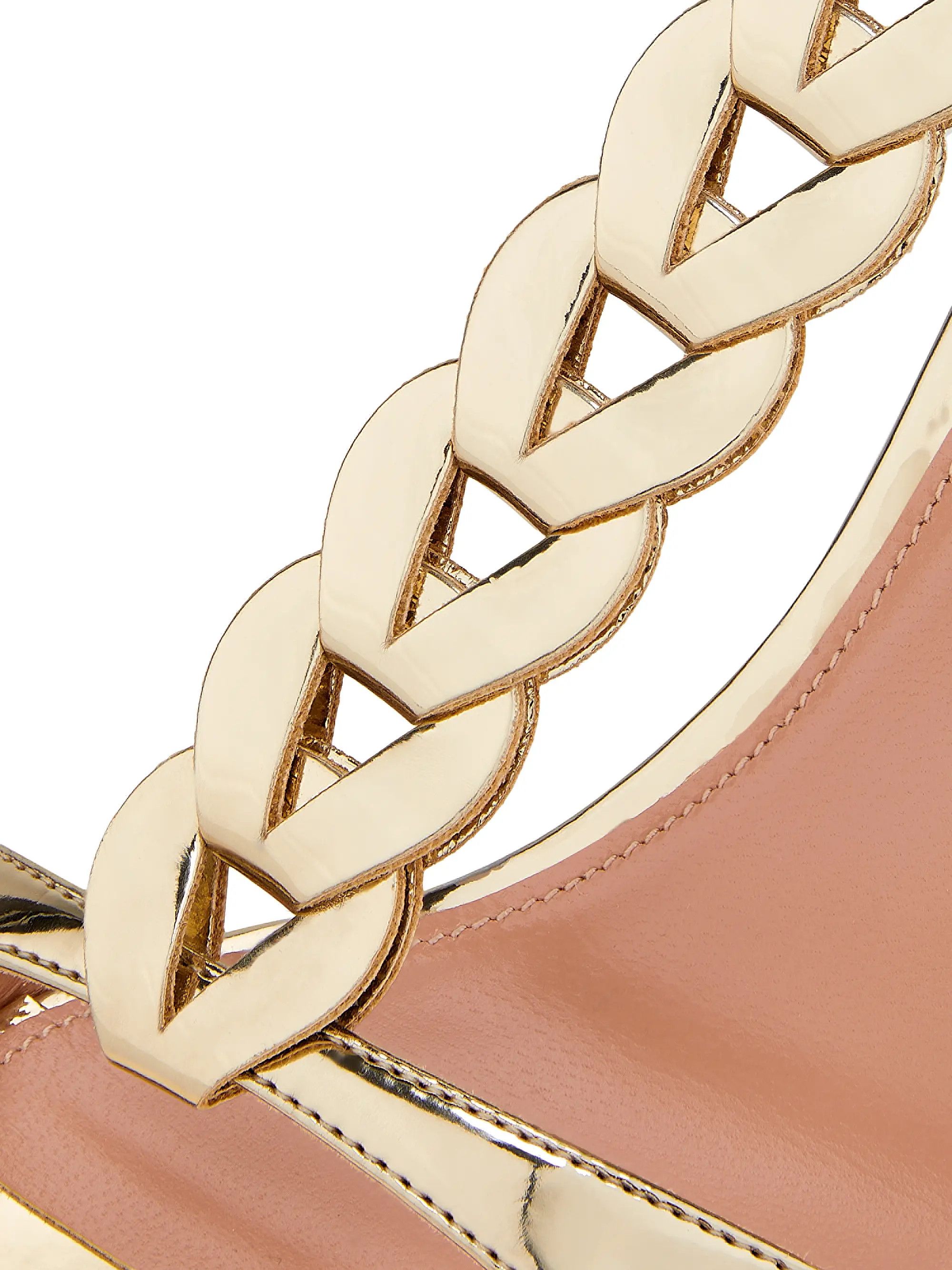 Aquazzura os11x1225 Destiny 85MM Metallic Leather Gladiator Sandals Size US 9 / IT 39 - 6 Thumbnail