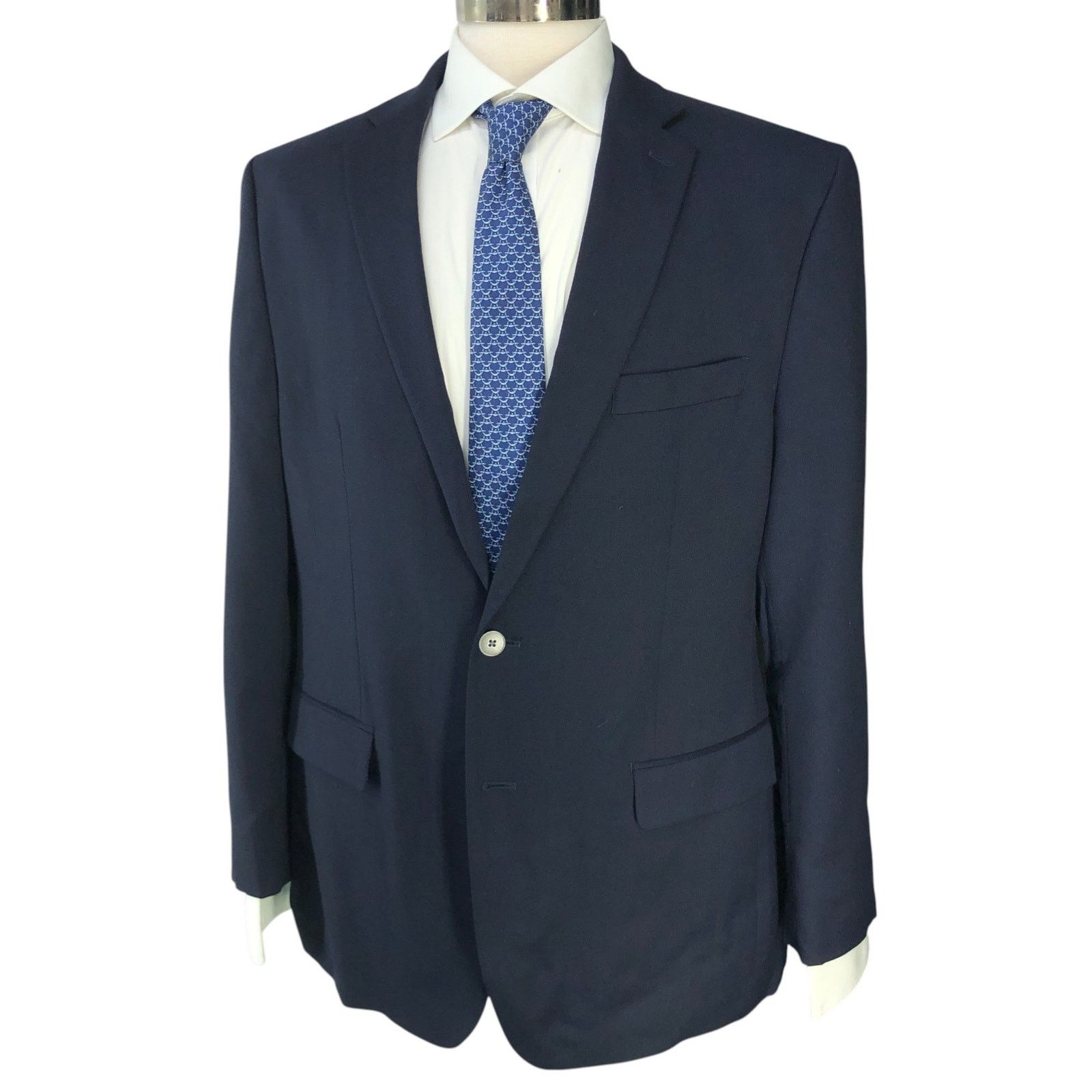 Michael Kors Michael Kors 42L Blazer Jacket Sport Coat Navy Metal Buttons Size 42L - 1 Thumbnail