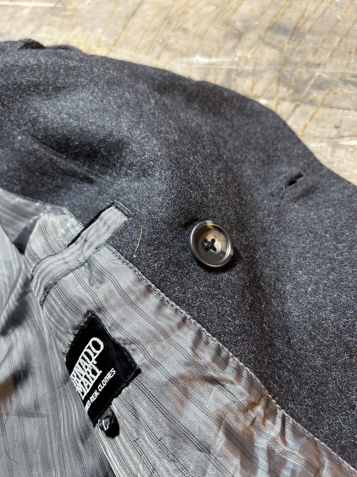 Tornado Mart Tornado Mart Japan Double Breasted Wool Coat Size L / US 10 / IT 46 - 14 Thumbnail