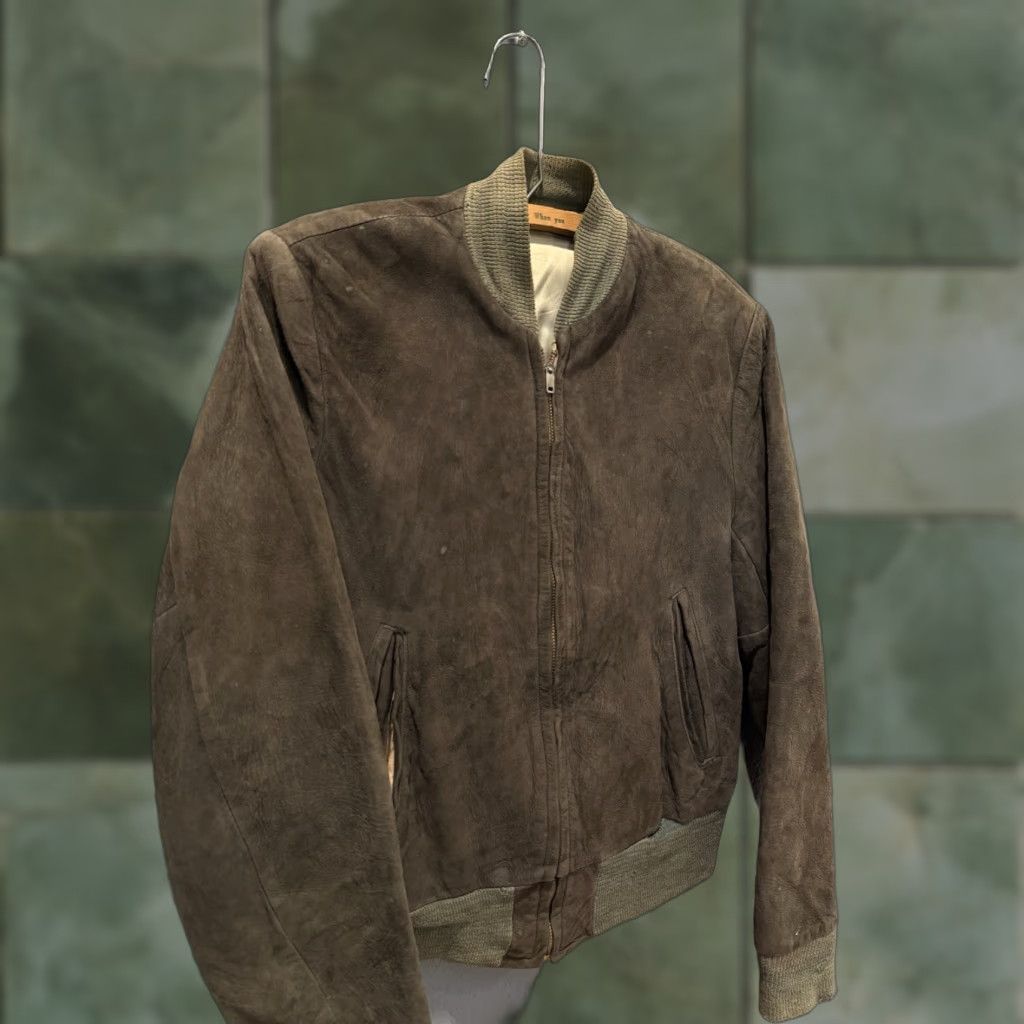 Vintage VINTAGE Black Leather Suede Zip Men’s Bomber Jacket Small Jacket Mens Size S Size US S / EU 44-46 / 1 - 1 Thumbnail
