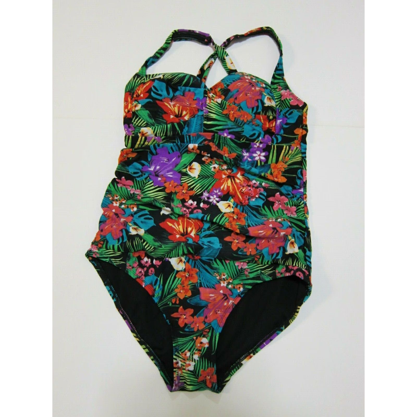 Catalina **Green Red Catalina Floral Ruched Women's One Piece Swimsuit 10** User: Green Red Catalina Floral Ruched Women's One Piece Swimsuit 10 Size ONE SIZE - 6 Thumbnail