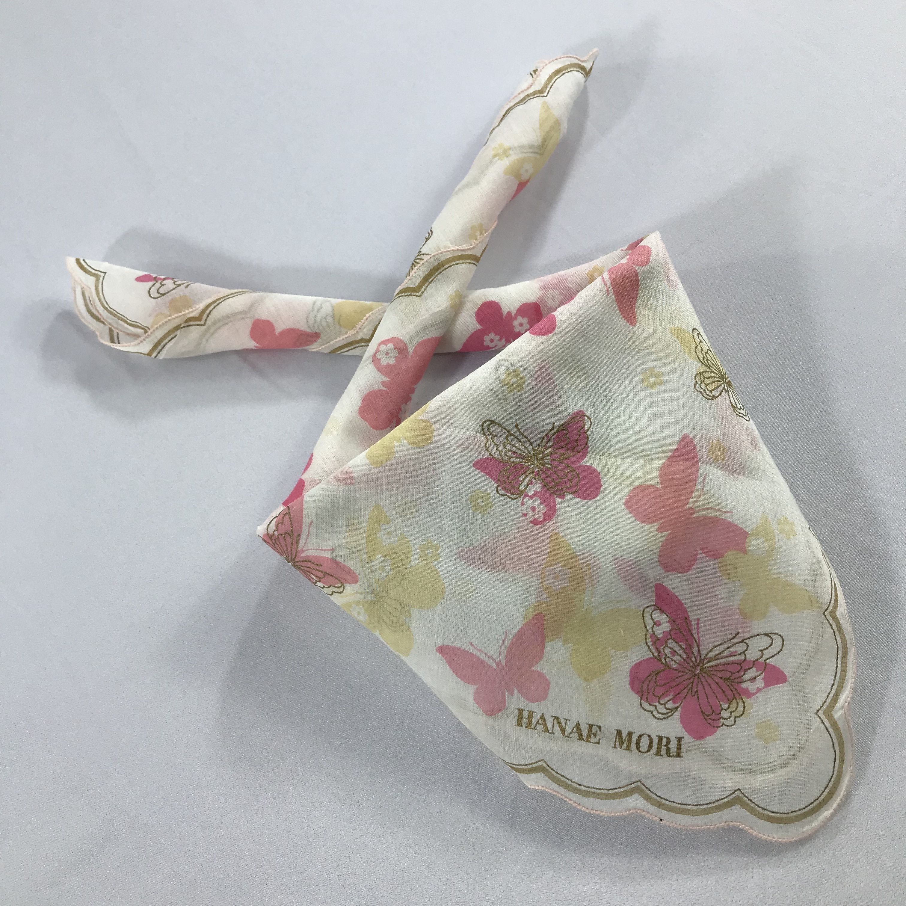 Hanae Mori × Vintage Hanae Mori Bandana / Handkerchief / Neckerchief - S2258 Size ONE SIZE - 4 Thumbnail