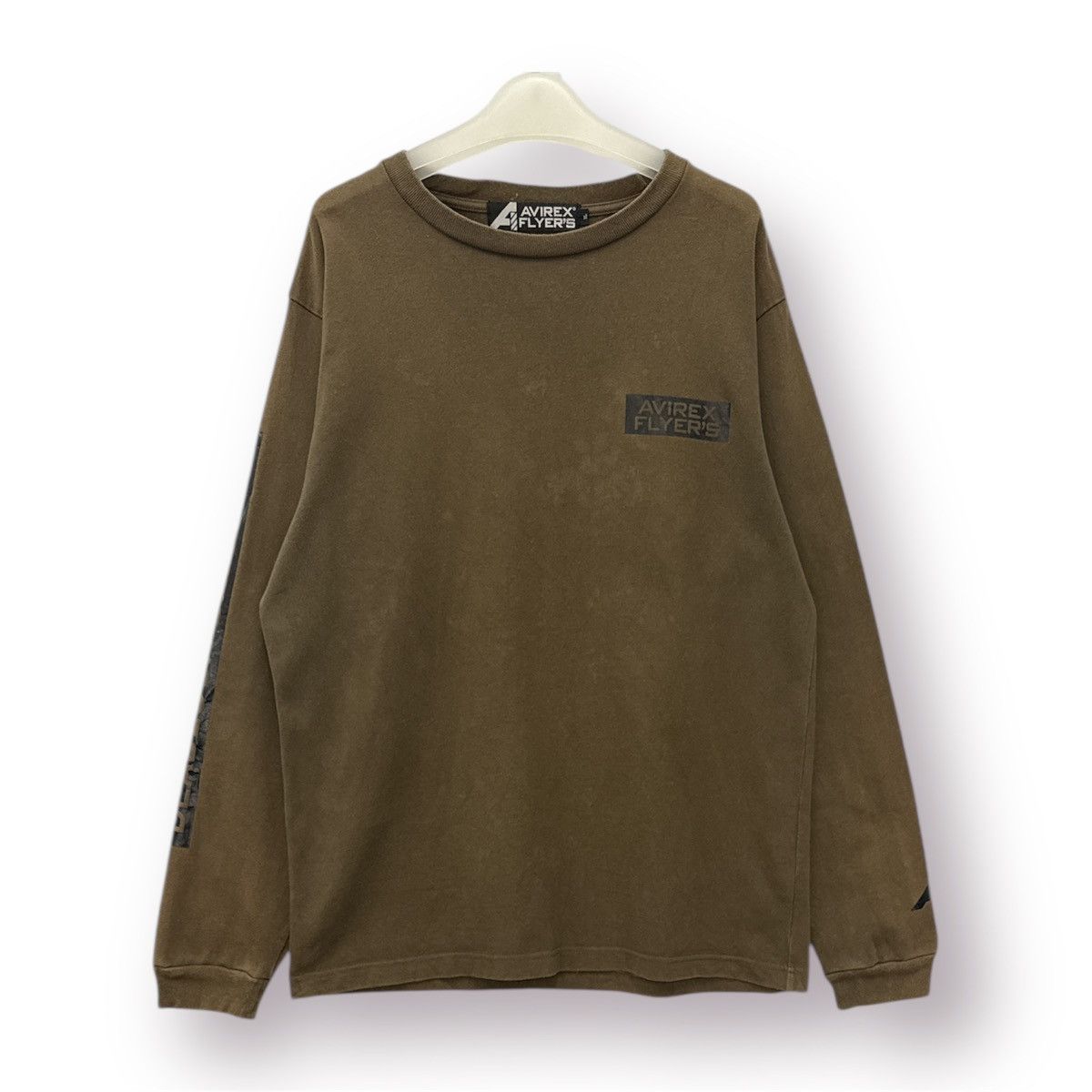 Avirex DISTRESSED⚡️Avirex Flyers Long Sleeves T-Shirt Roundneck - XL Size US M / EU 48-50 / 2 - 2 Thumbnail