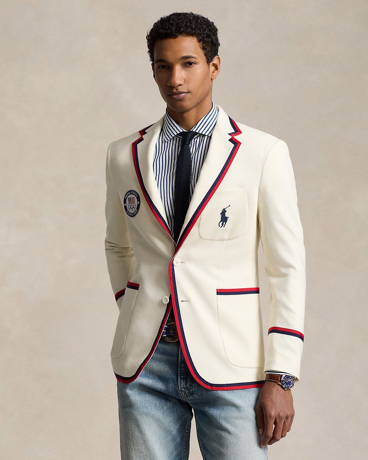 Polo Ralph Lauren RALPH LAUREN SINGLE-BREASTED EMBROIDERED JACK FLAG SUIT Size S / US 4 / IT 40 - 3 Thumbnail