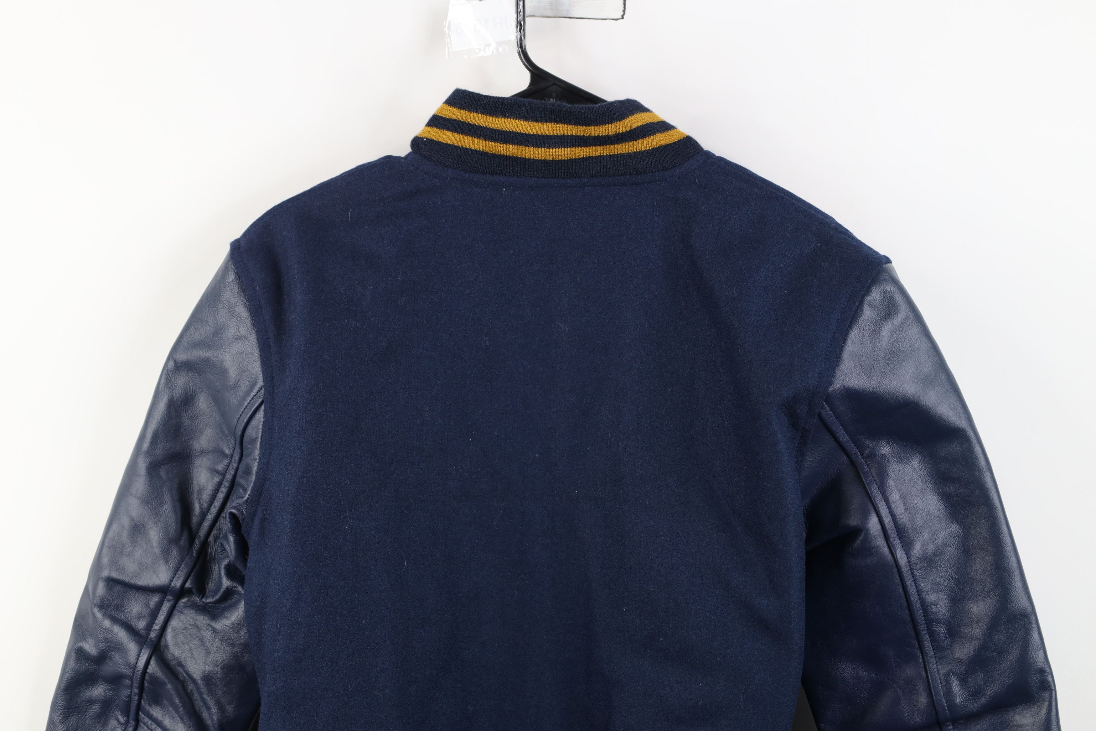 Vintage Vintage 90s Streetwear Wool Leather Varsity Letterman Jacket Size XL / US 12-14 / IT 48-50 - 13 Thumbnail