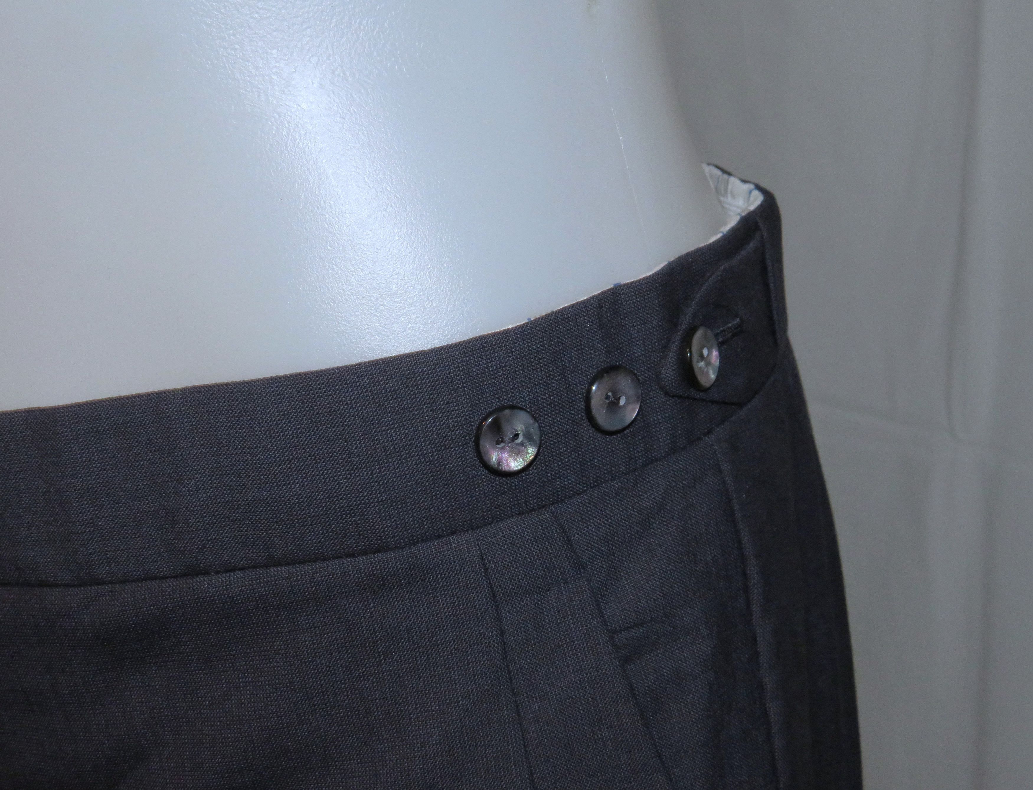 Henry Poole Bespoke Savile Row Silk Blend Blue Tic Two Button Suit 38S Size 38S - 16 Thumbnail
