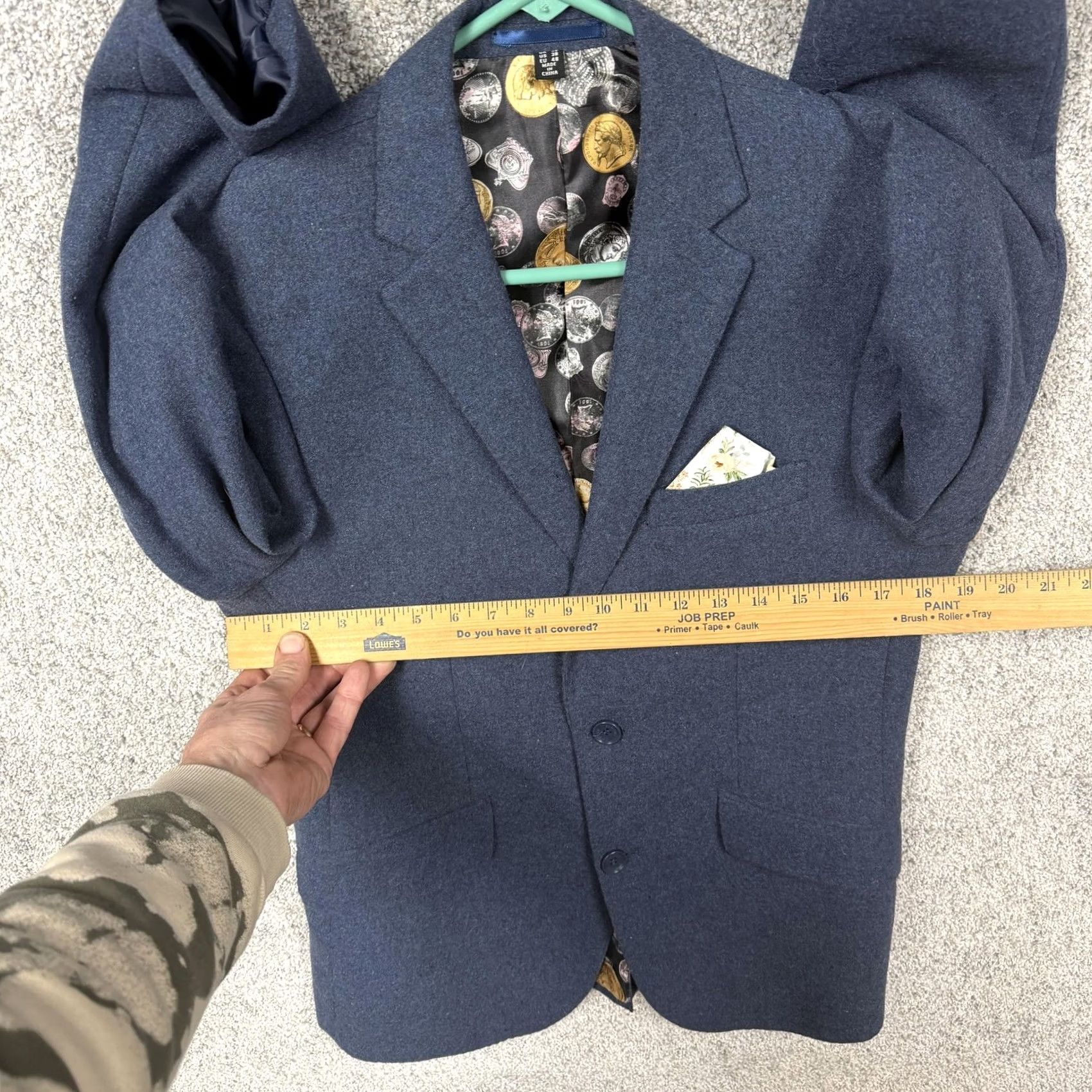 Gianni Feraud VINTAGE Gianni Feraud 2 Piece Suit Blue Tweed Blazer Vest Coin Lining Formal Y2K Prom Jacket & Waistcoat Mens 38 Regular 2 Piece Suit Size 38R - 5 Thumbnail