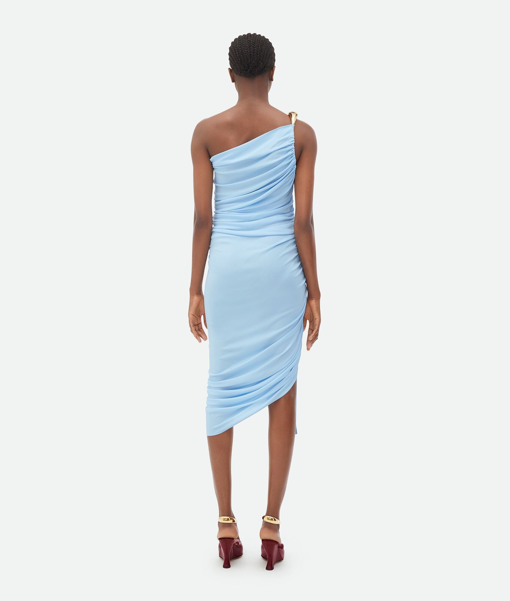 Bottega Veneta o1n1vont0625 Viscose Jersey Dress in Iceberg Size XS / US 0-2 / IT 36-38 - 4 Thumbnail