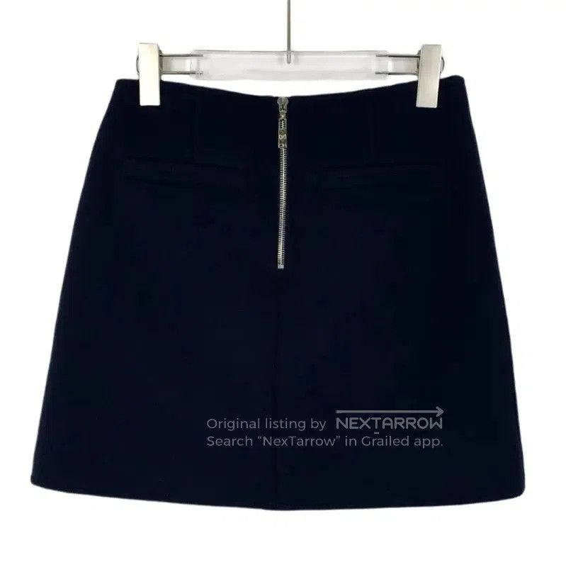 Louis Vuitton Louis Vuitton Navy Blue Women's Mini Skirt . Size 23" - 2 Thumbnail